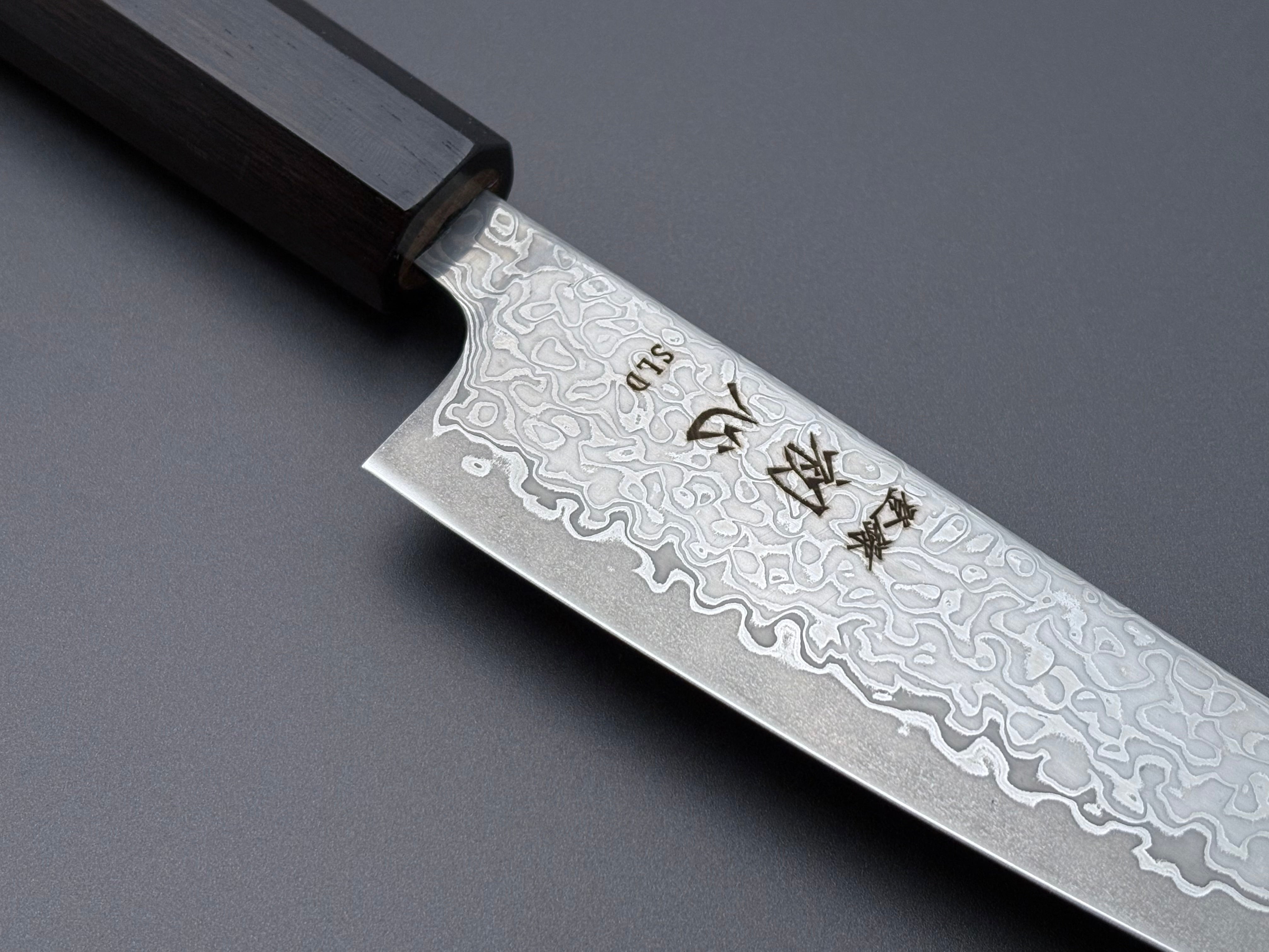 Hatsukokoro Hikari SLD Kurozome Damascus Petty 130mm