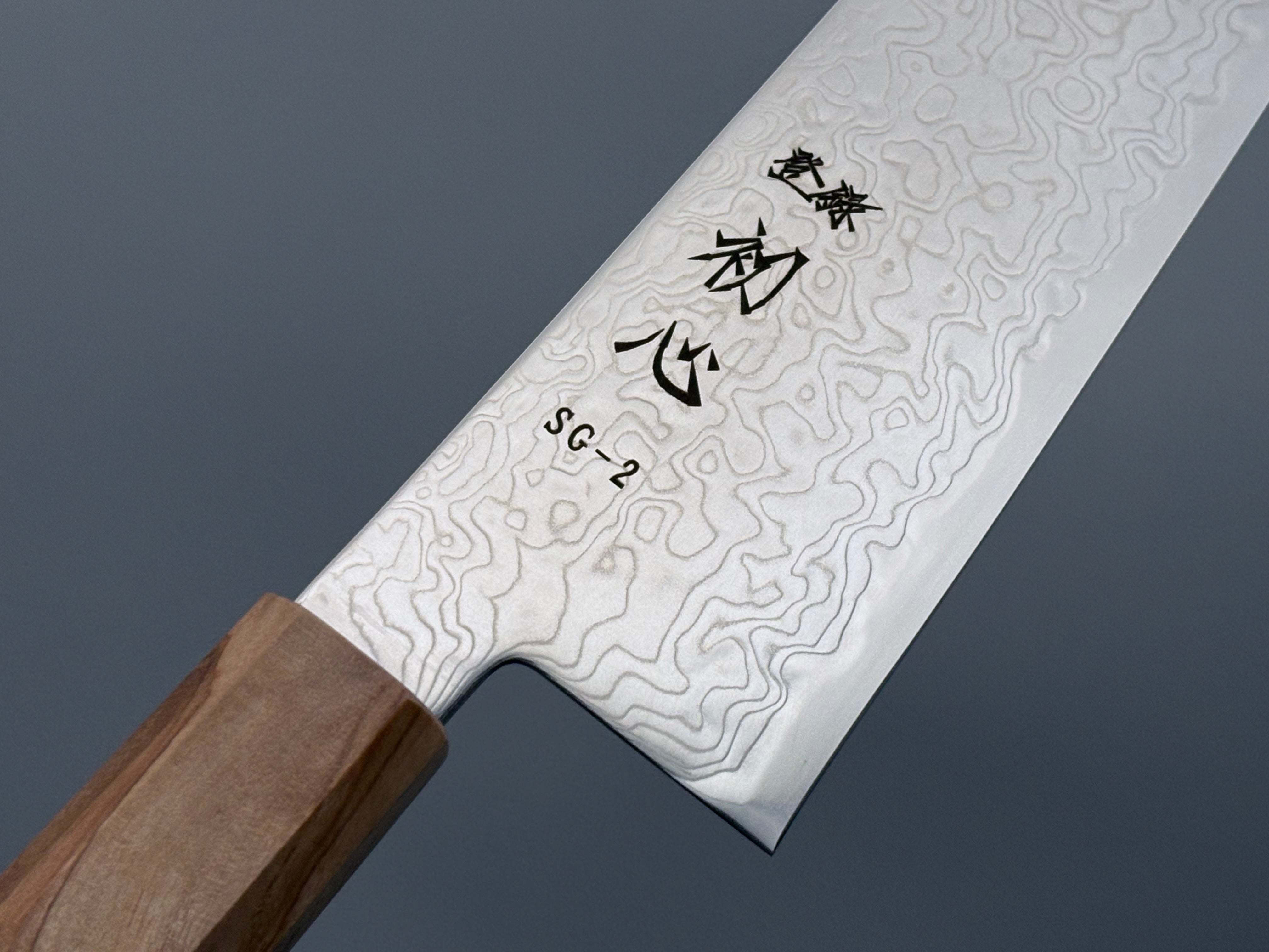Hatsukokoro Ryuhyo SG2 Mirror Damascus Kiritsuke Gyuto 210mm