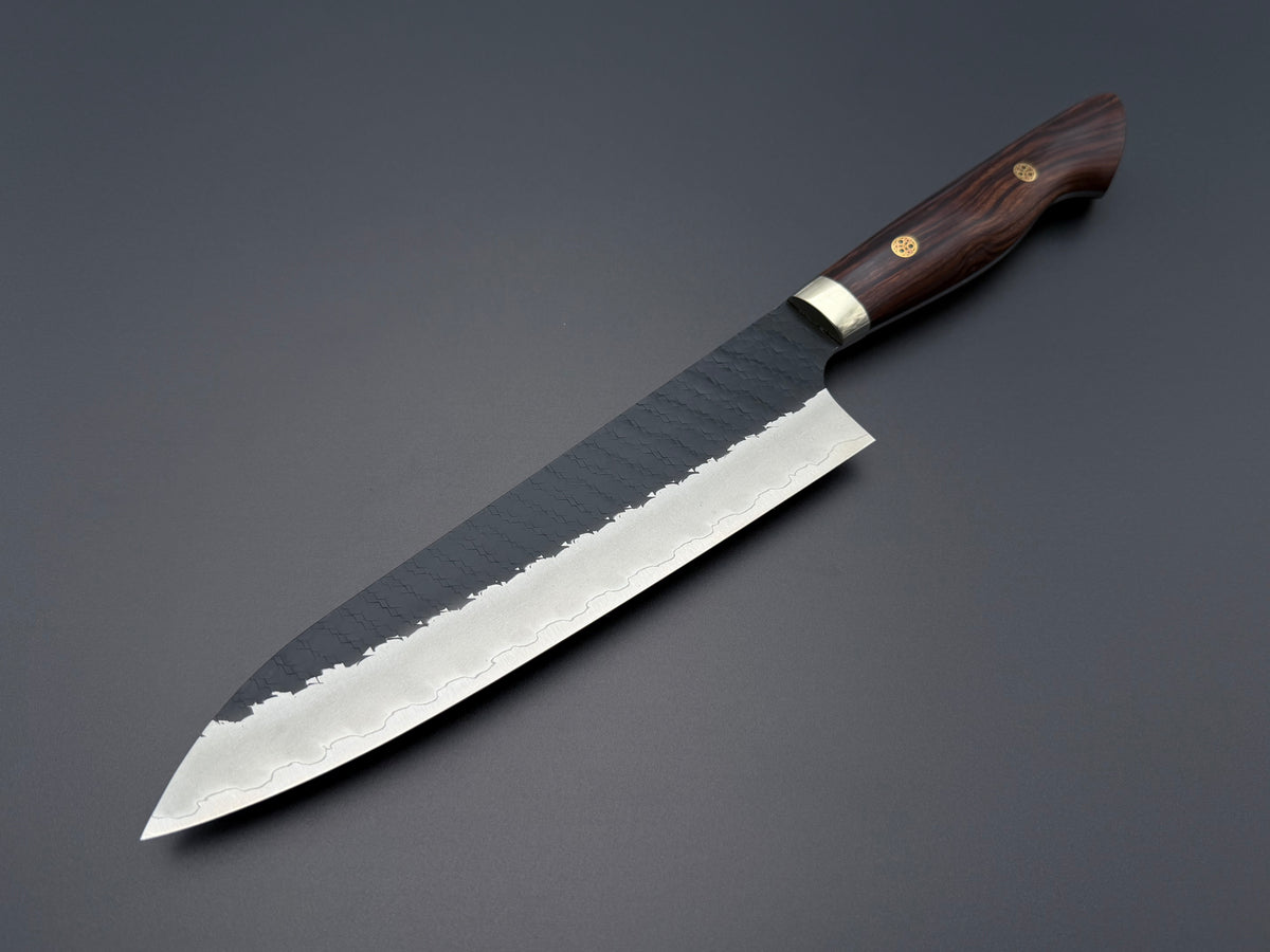 Nigara Hamono SG2 Kurouchi Tsuchime Ironwood Gyuto 210mm