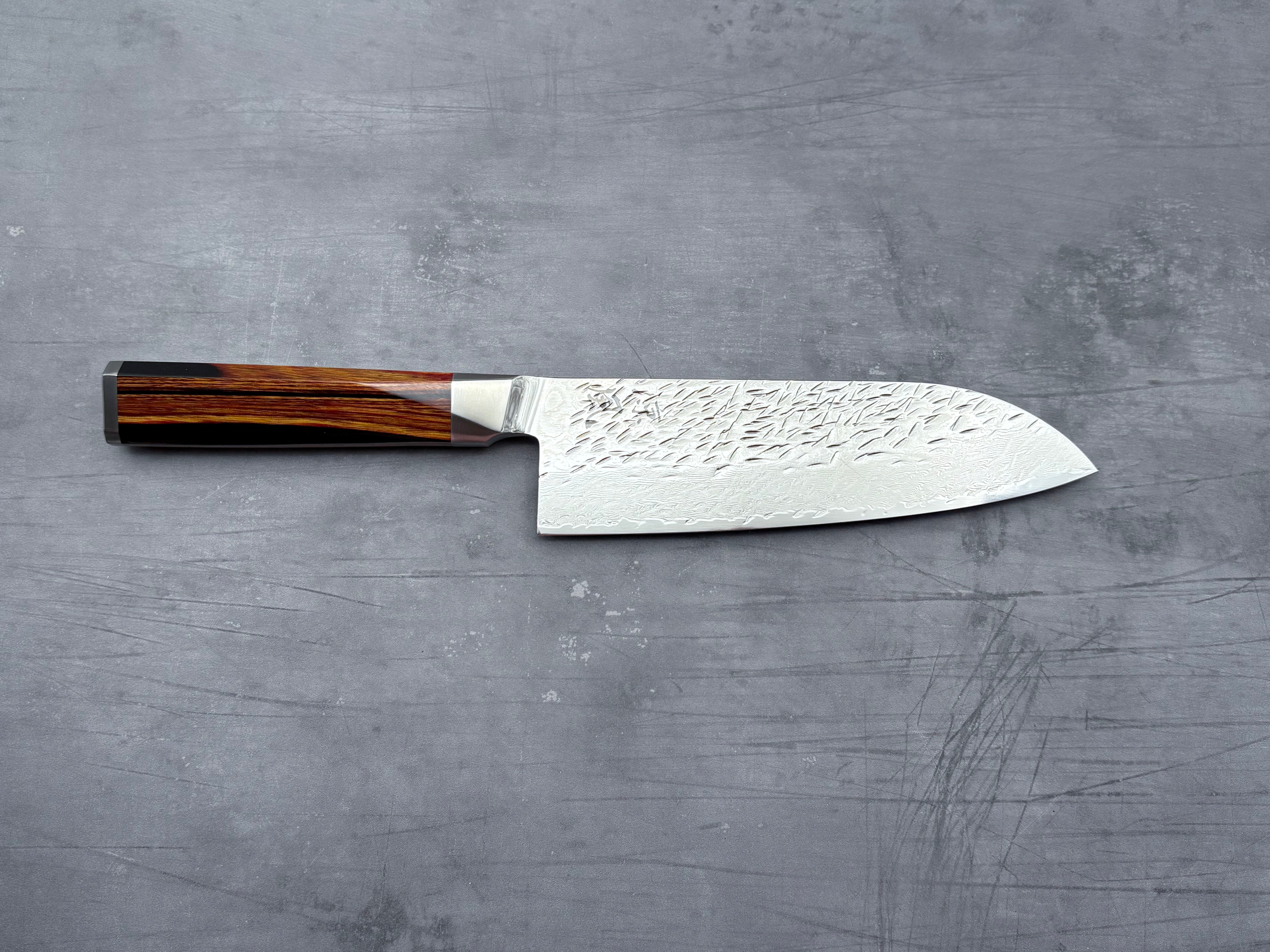 Ono Knife - Suzukaze SG2 Damascus Santoku
