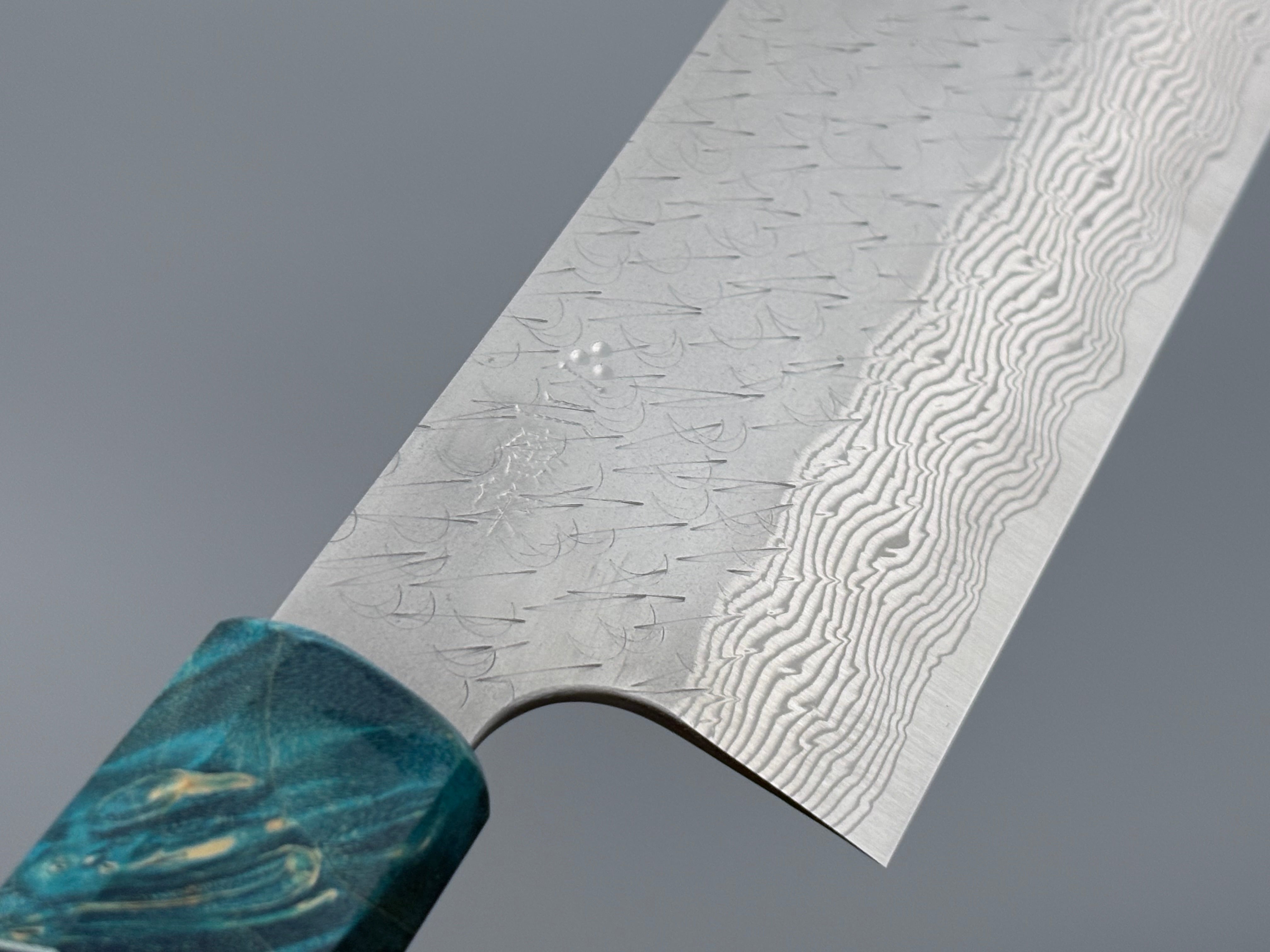 Nigara Hamono SG STRIX Damascus Nakiri x Letshandlethis