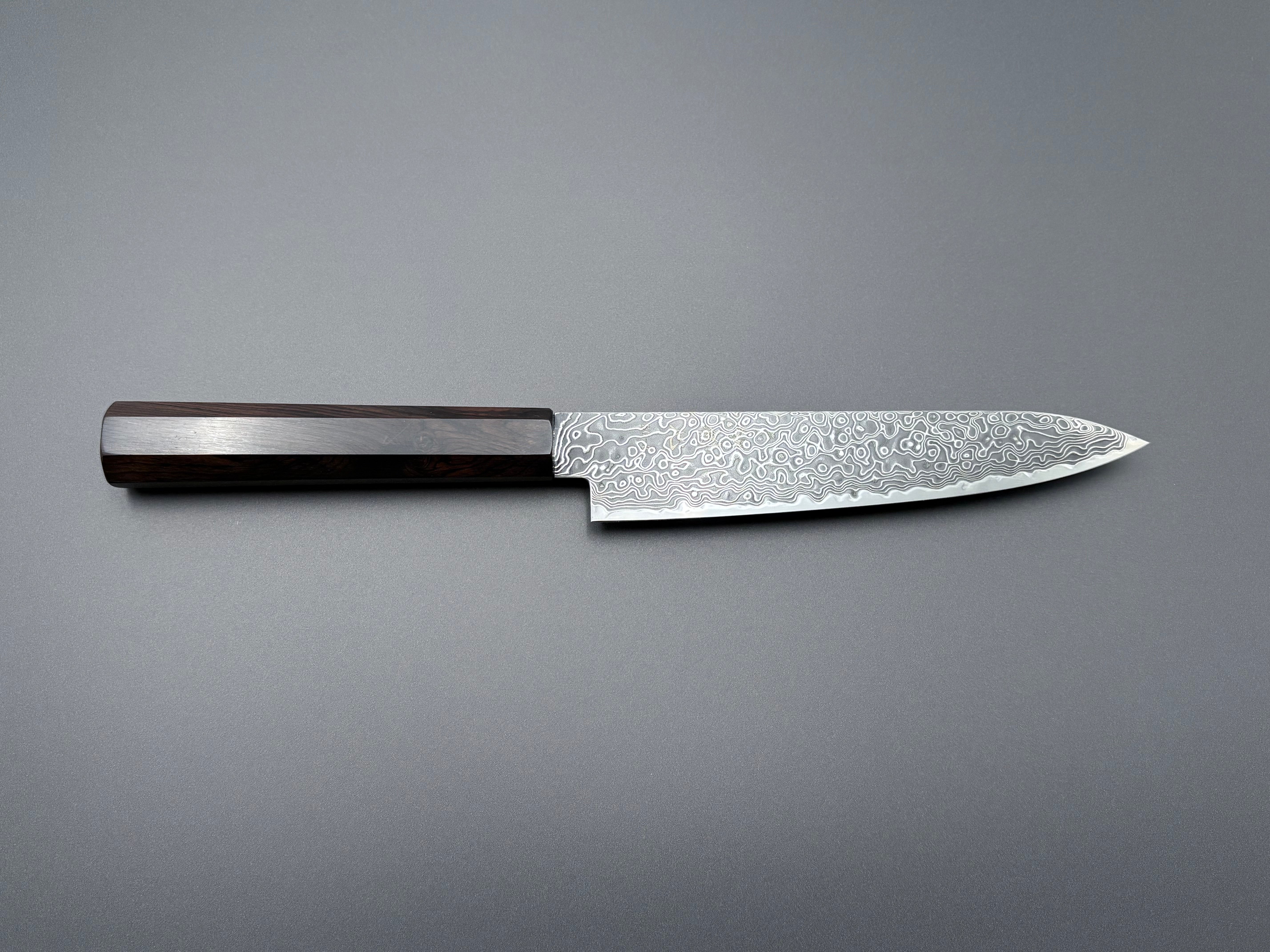Hatsukokoro Ryuhyo SG2 Kurozome Damascus Petty 150mm
