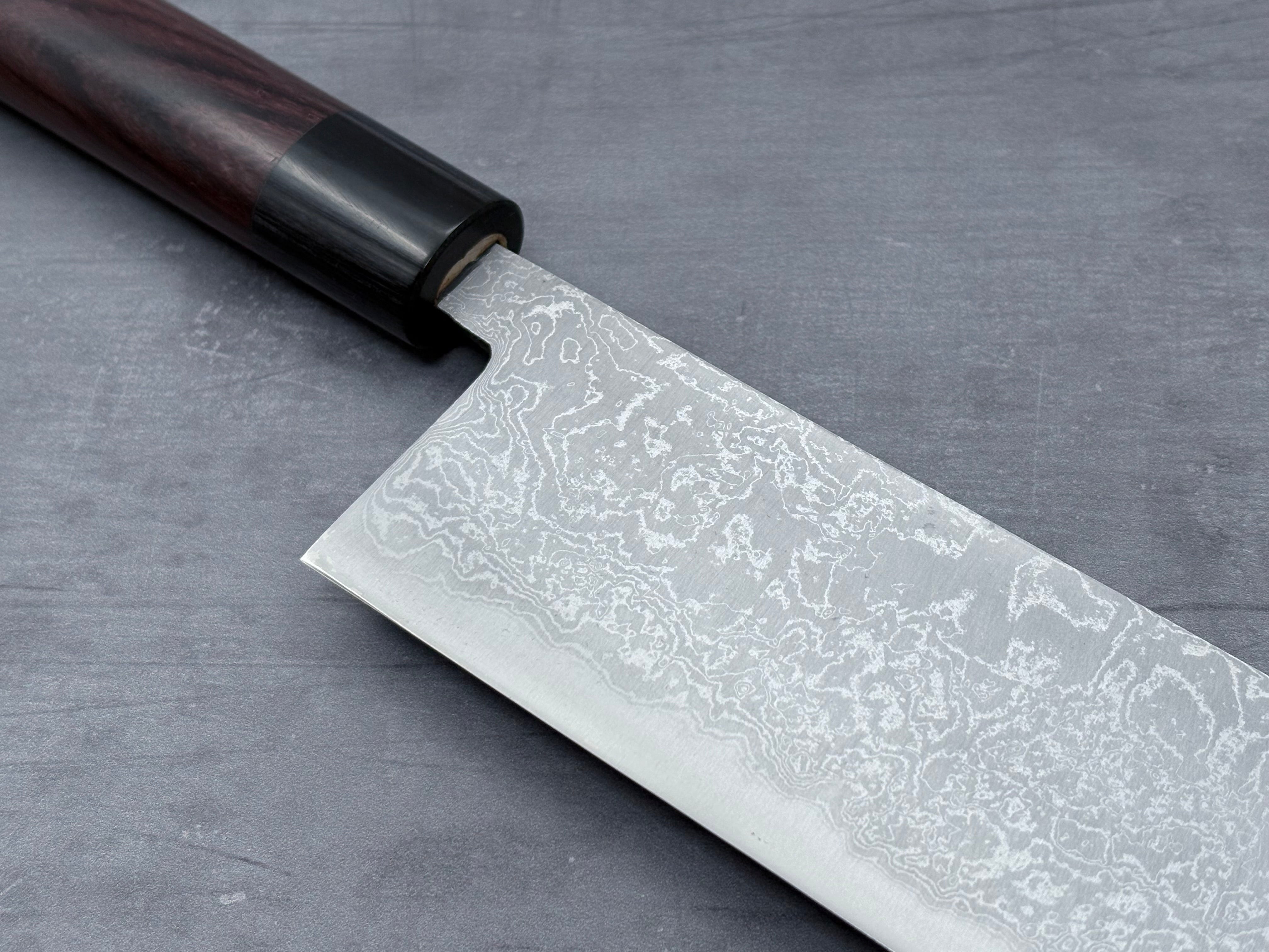 Tsutomu Kajiwara Blue #2 Damascus Nakiri