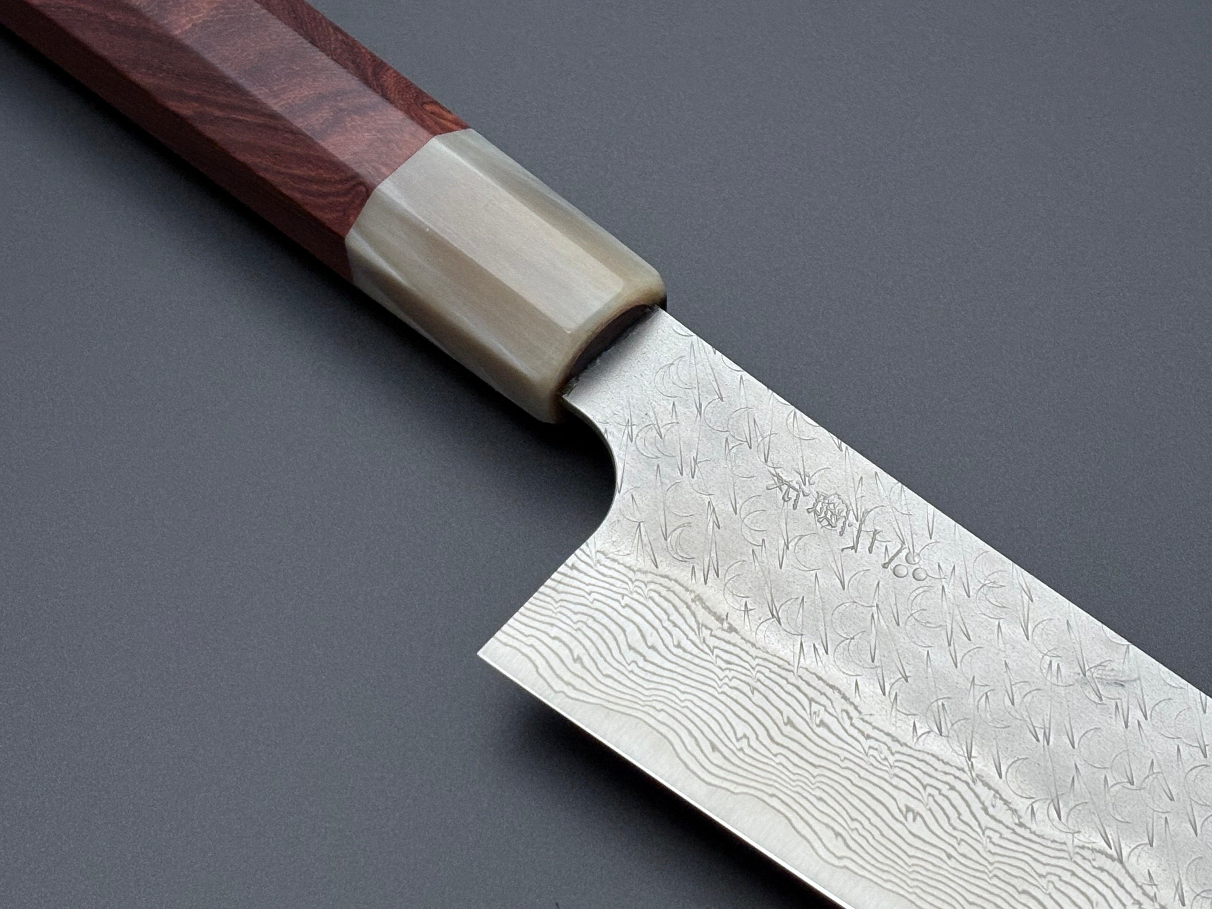 Nigara Hamono SG STRIX Damascus Bunka X Knifehandle37