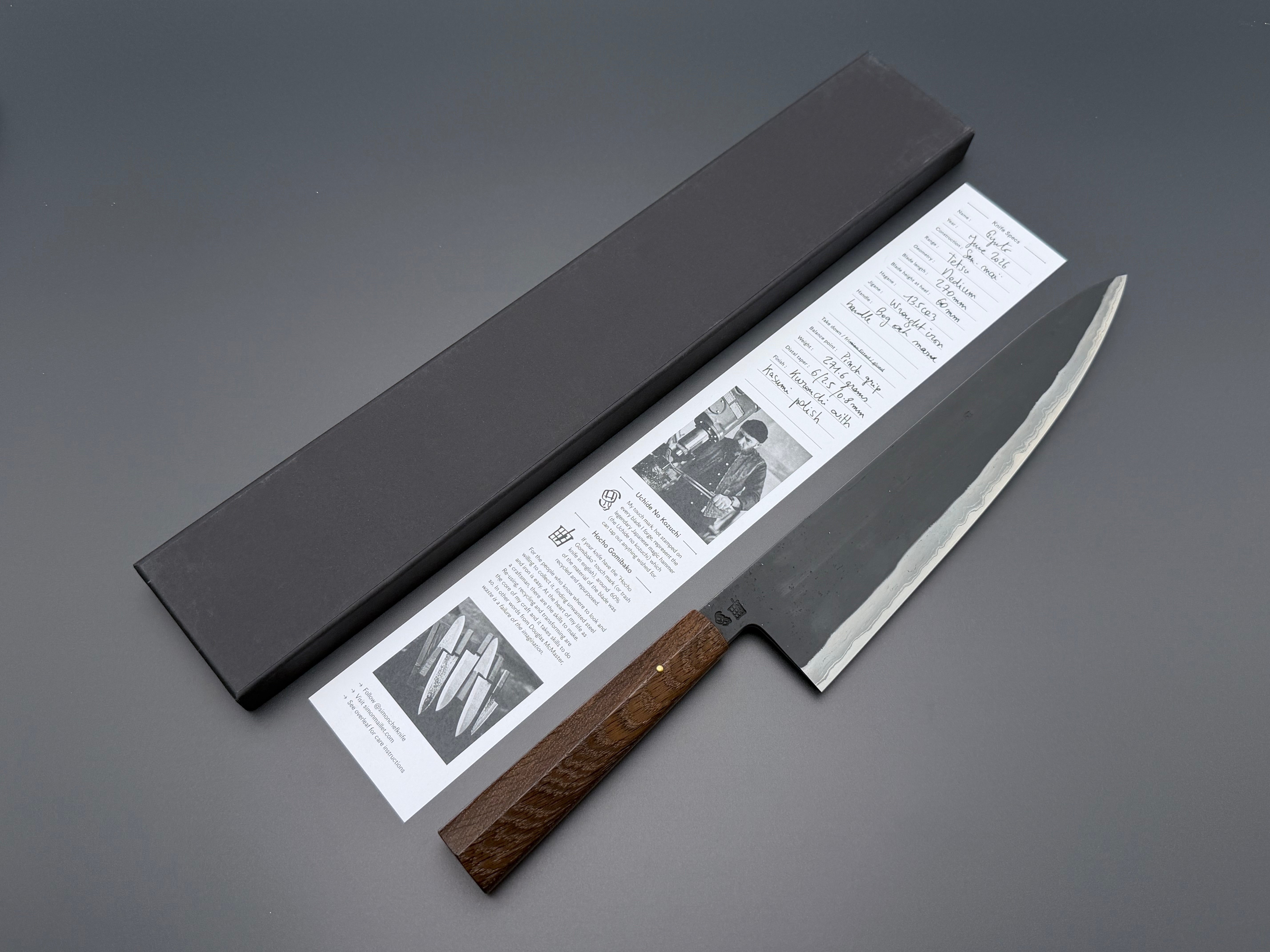 Simon Maillet - 135CR3 Kurouchi Gyuto 270mm