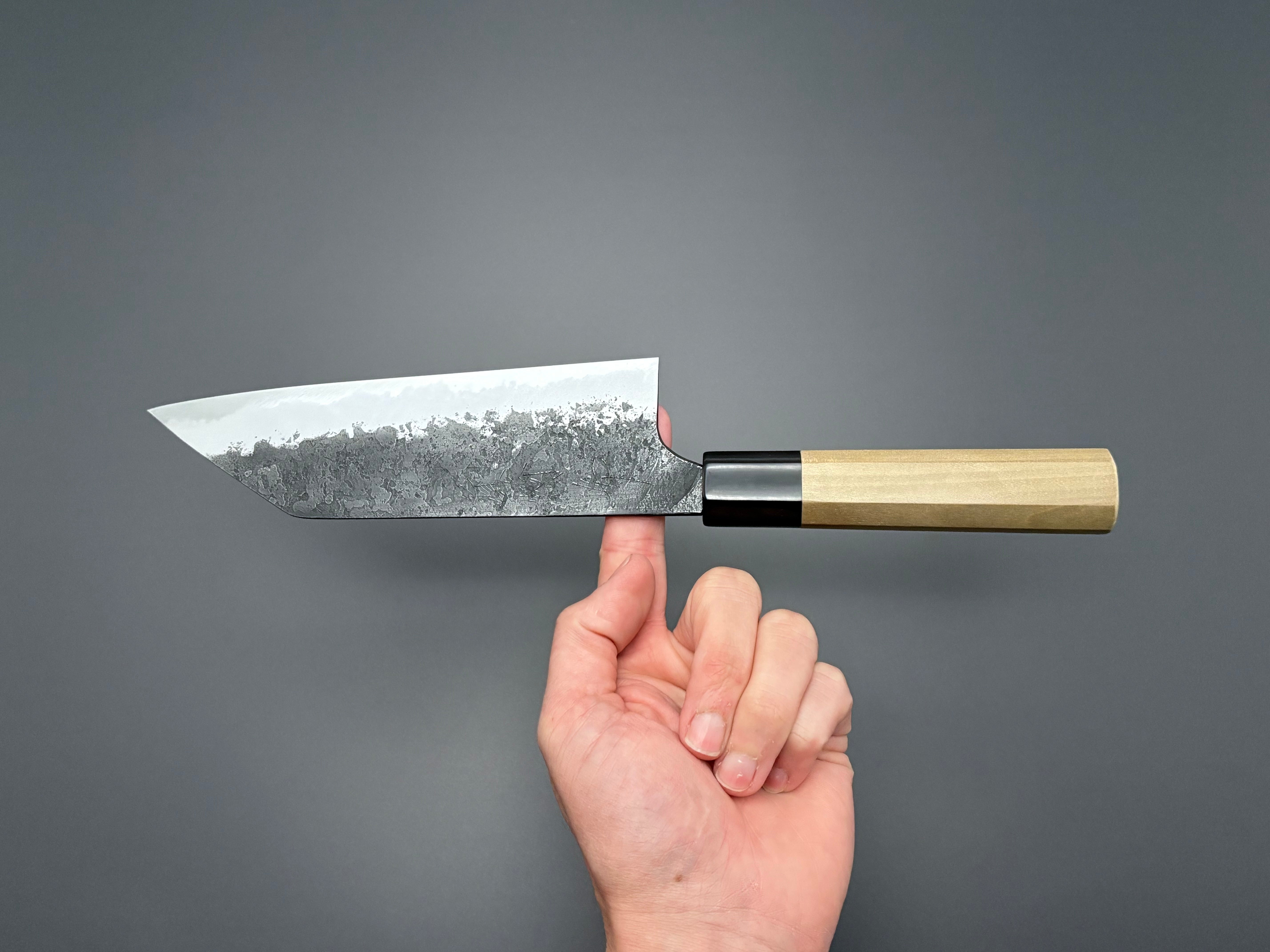 Naoki Mazaki White #2 Kurouchi Nashiji Santoku