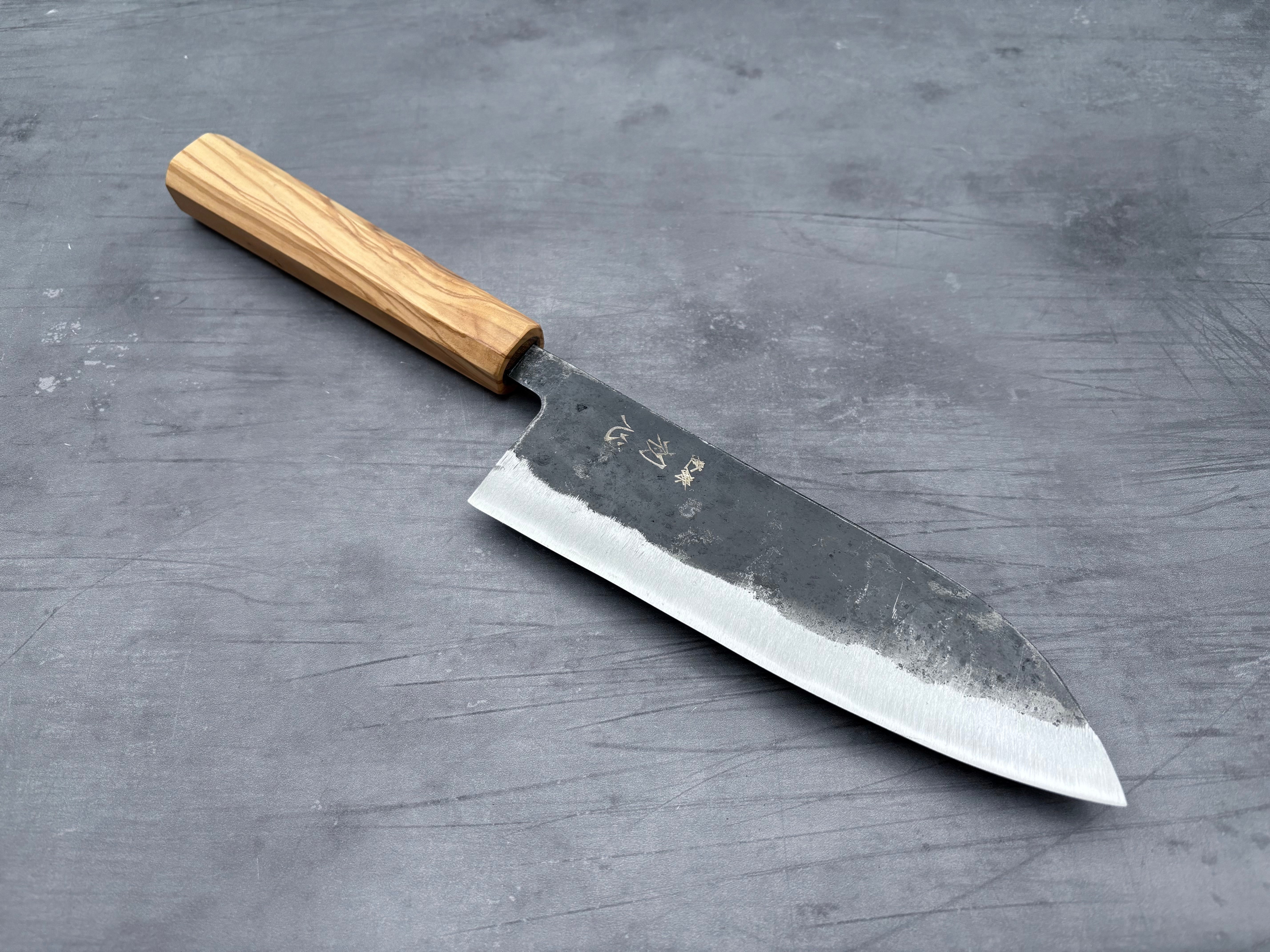 Hatsukokoro Kurogane Blue #2 Santoku