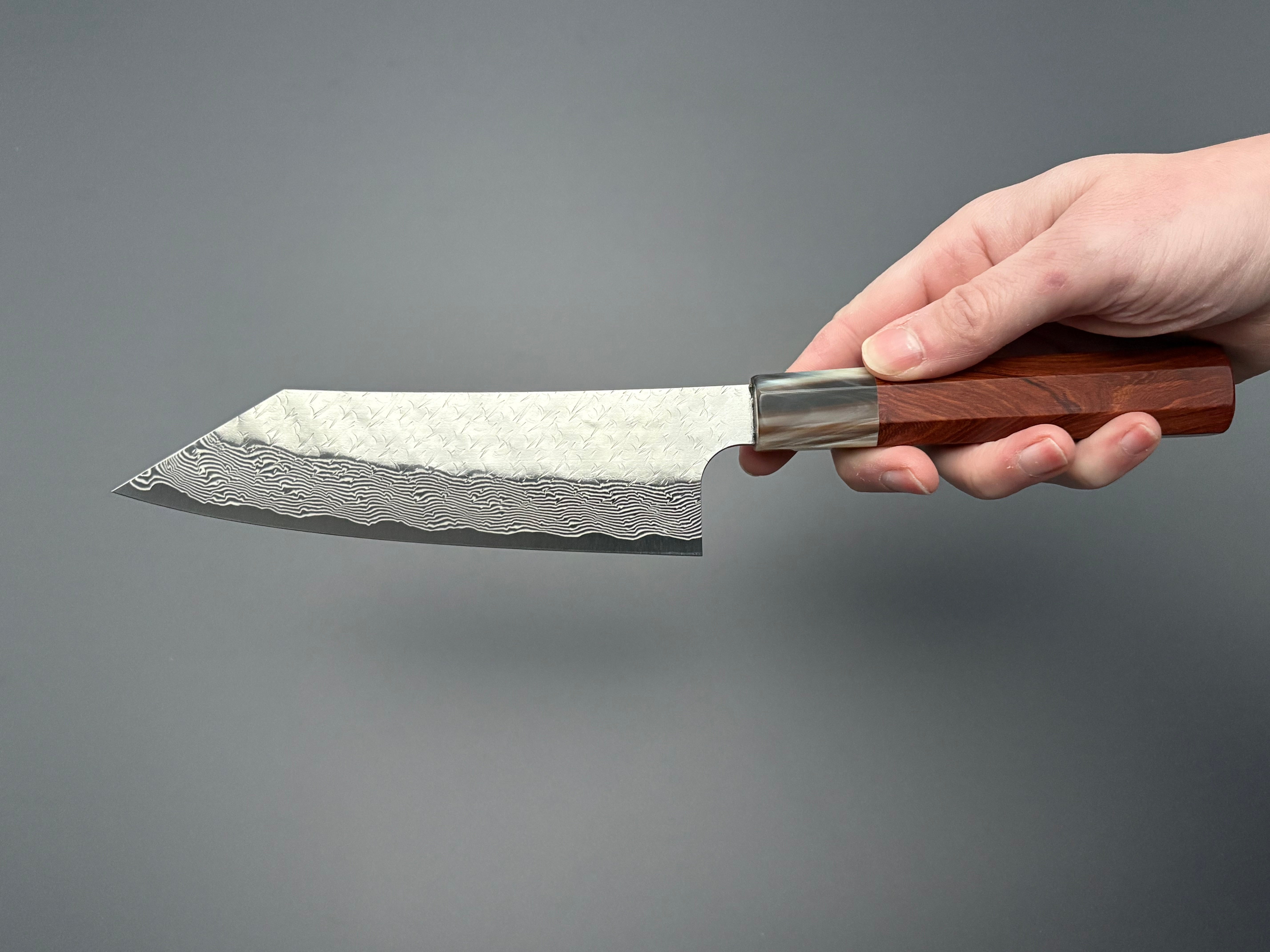 Nigara Hamono SG STRIX Damascus Bunka X Knifehandle37