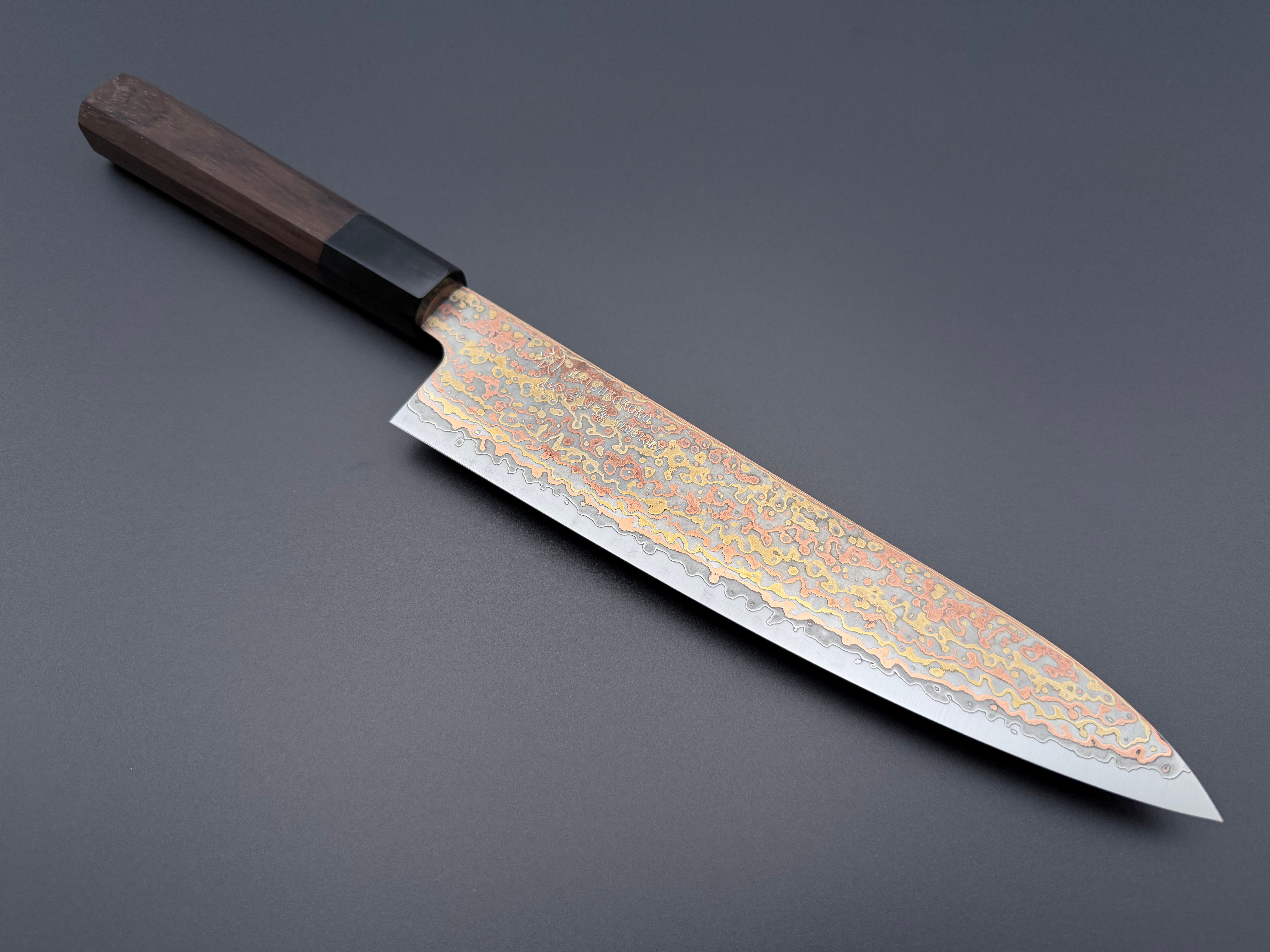 Hatsukokoro Hinotori V-Toku2 Rainbow Damascus Gyuto 210mm
