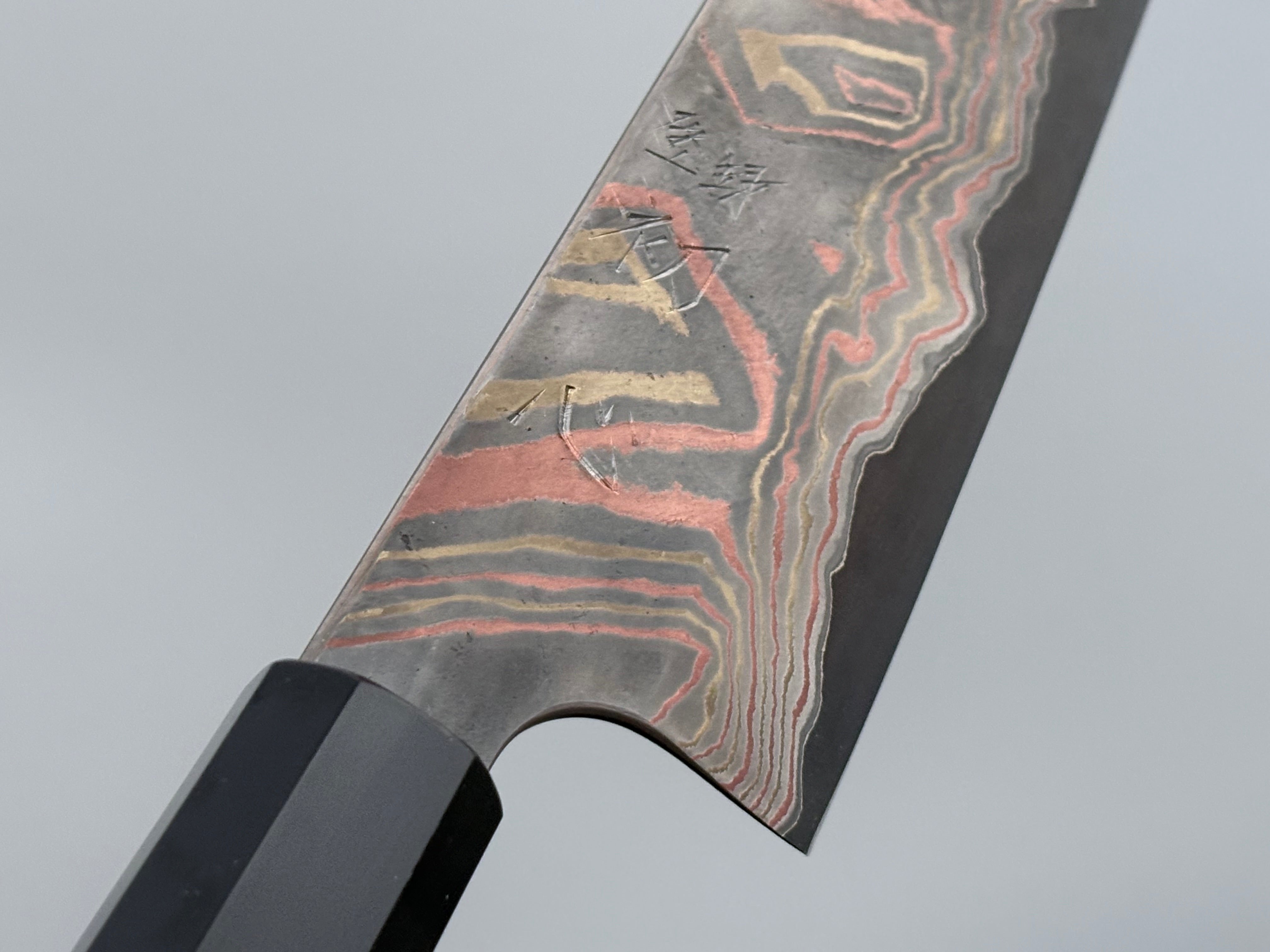 Hatsukokoro Irodori Blue #2 Rainbow Damascus Gyuto 240mm