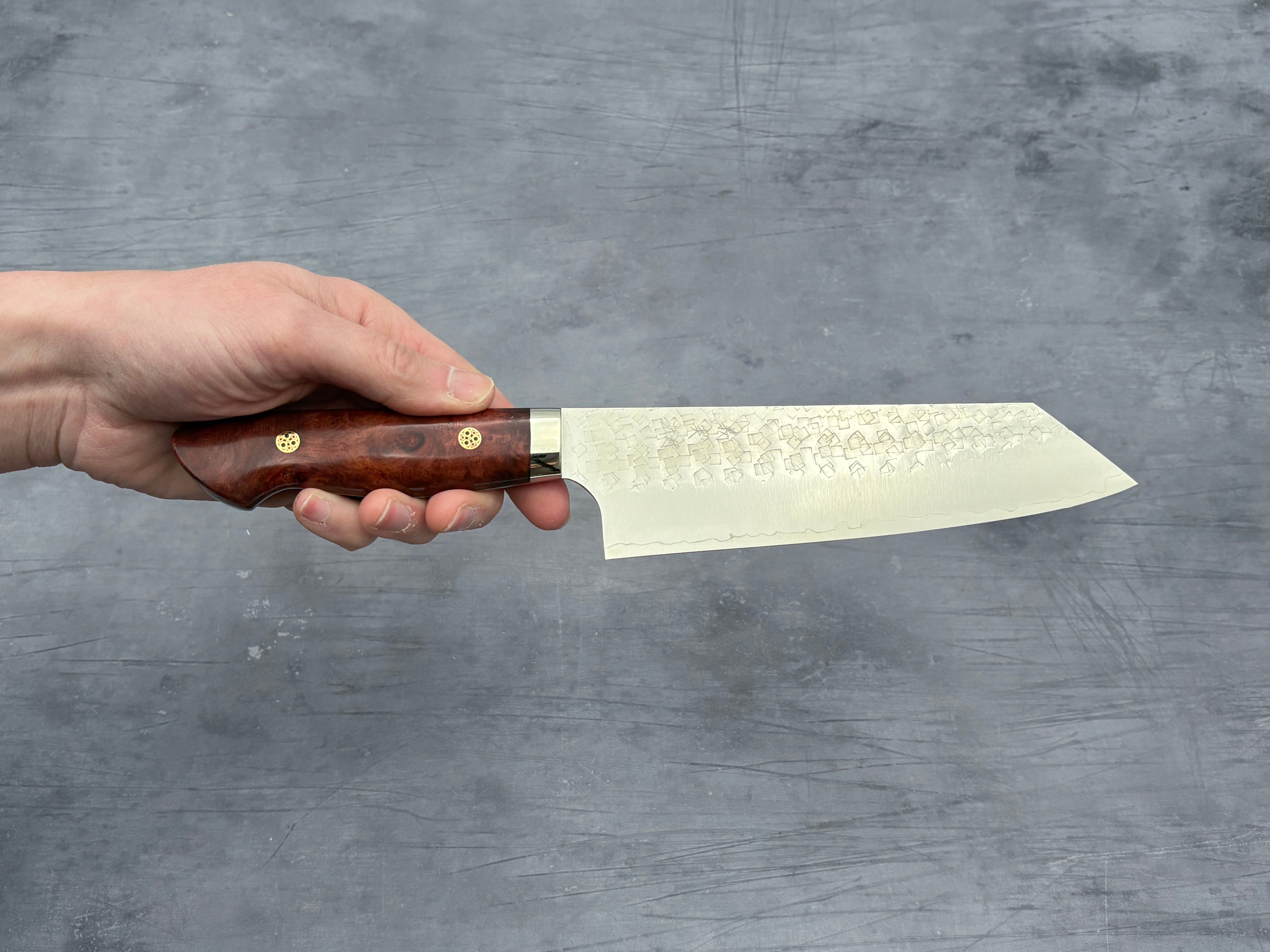 Yoshimi Kato SG2 Tsuchime Bunka with karin wood handle