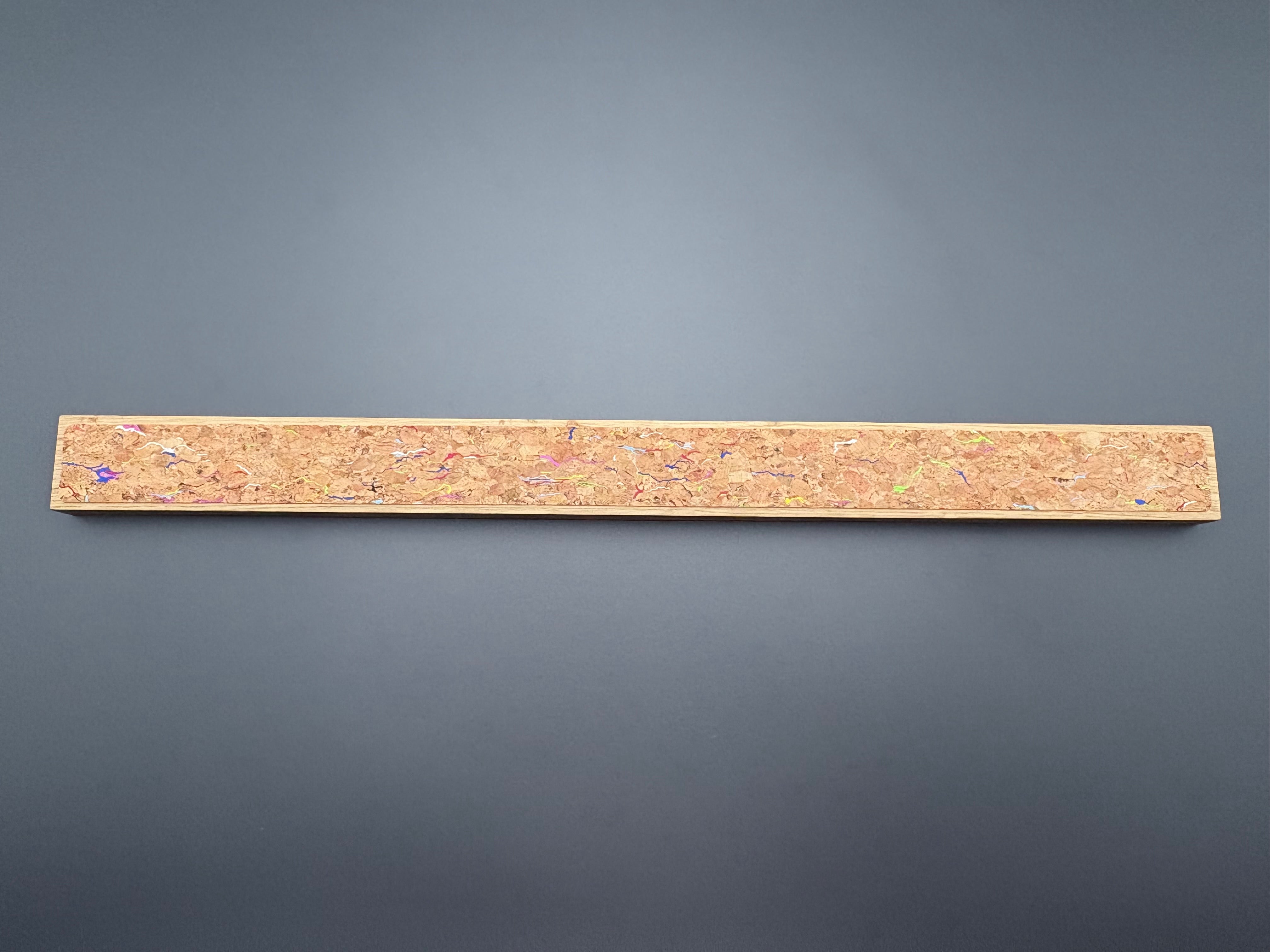 Handmade Oak & Rainbow Cork Magnetic Knife Rack