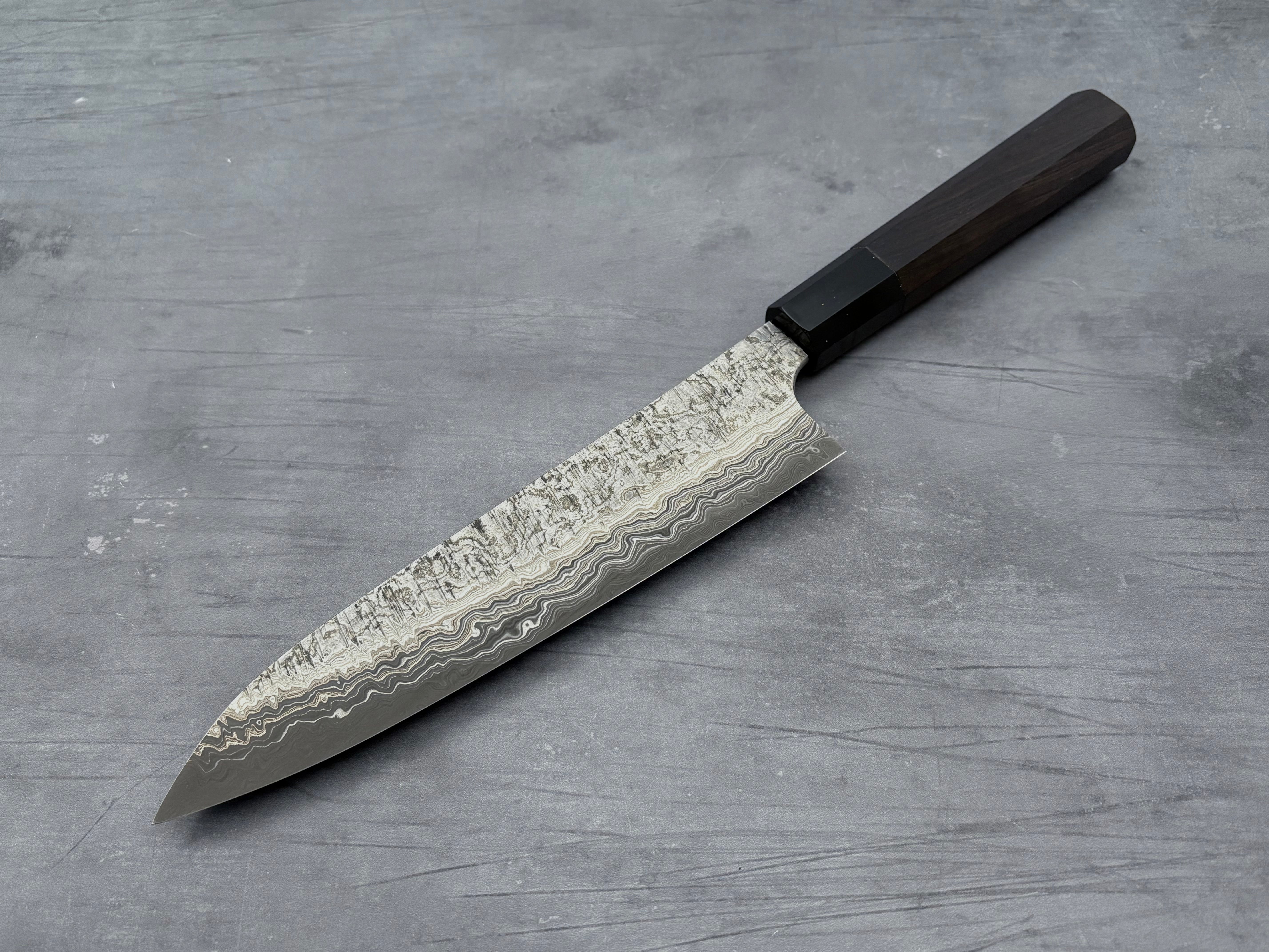 Hatsukokoro Coreless Blue #2 / White #2 Damascus Gyuto 210mm