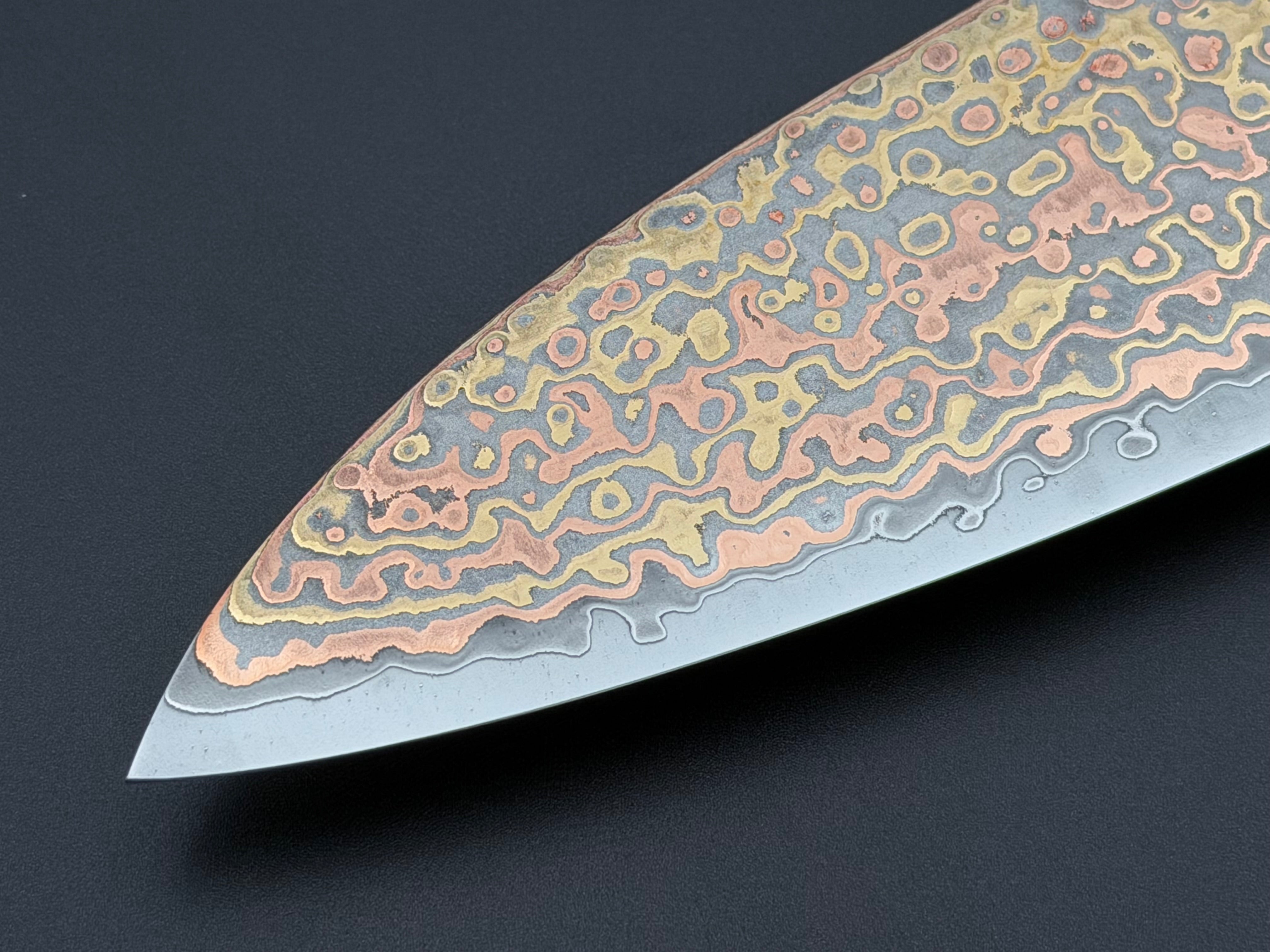 Hatsukokoro Hinotori V-Toku2 Rainbow Damascus Gyuto 240mm