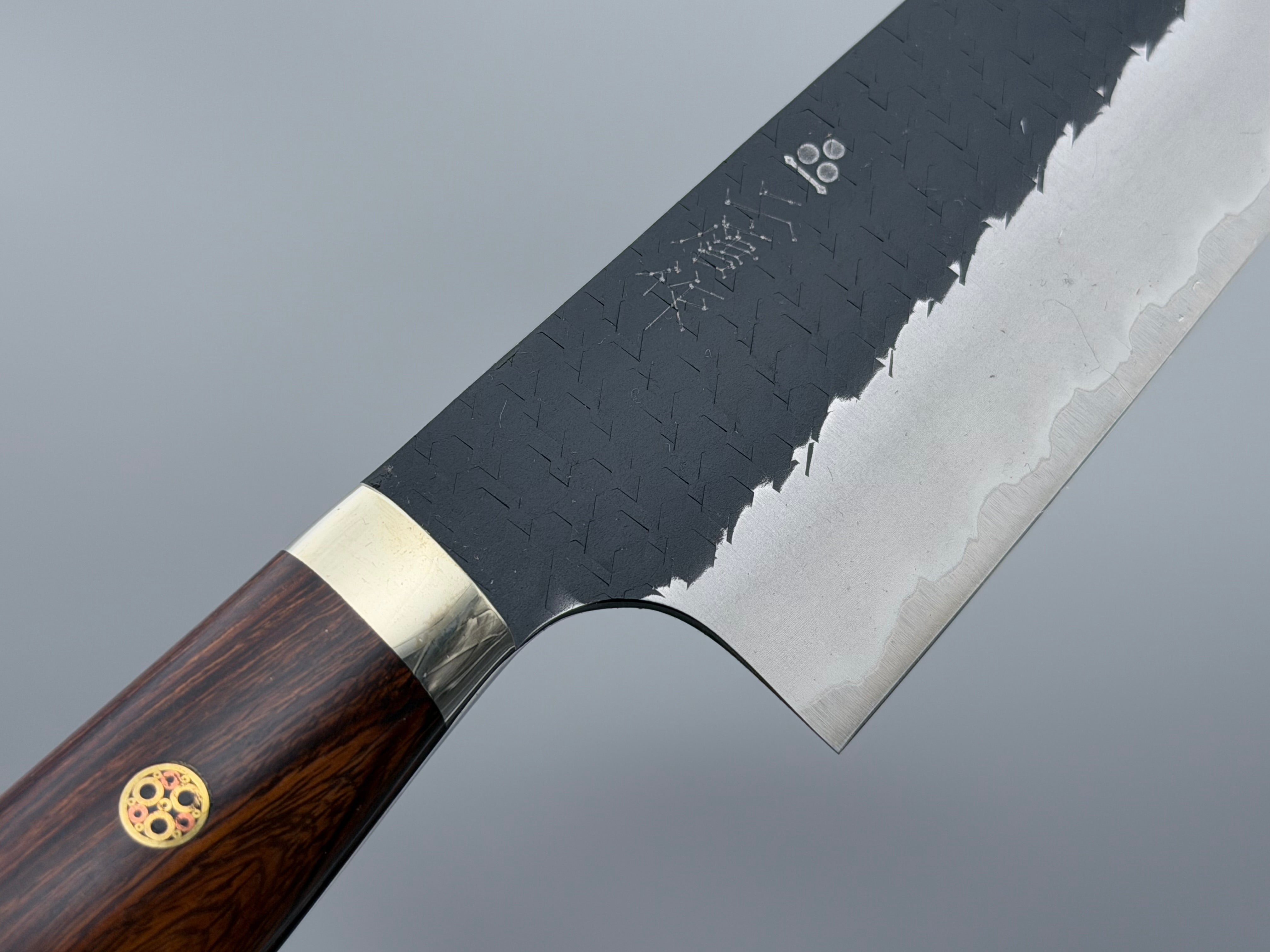 Nigara Hamono SG2 Kurouchi Tsuchime Ironwood Gyuto 210mm
