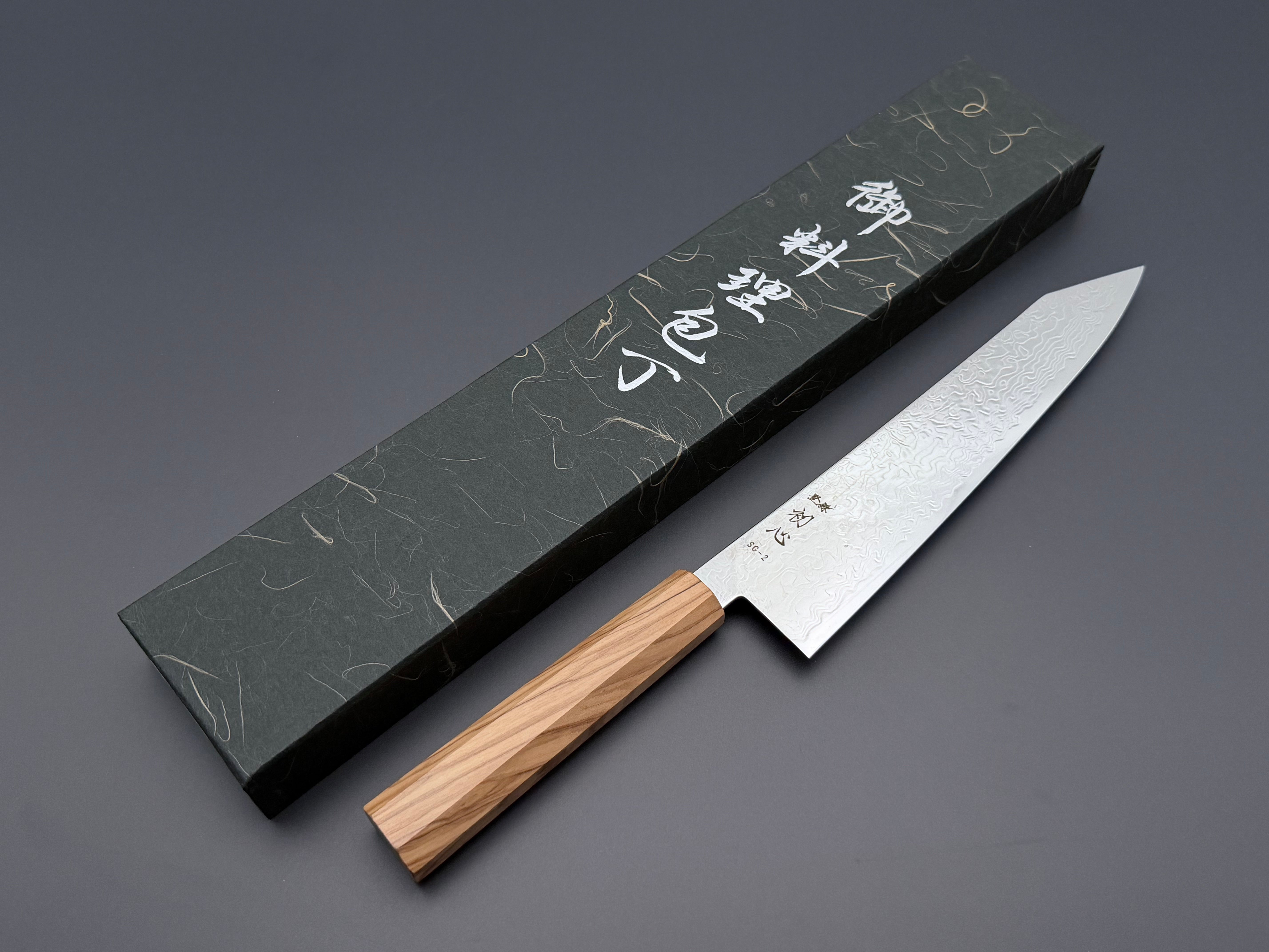 Hatsukokoro Ryuhyo SG2 Mirror Damascus Kiritsuke Gyuto 240mm