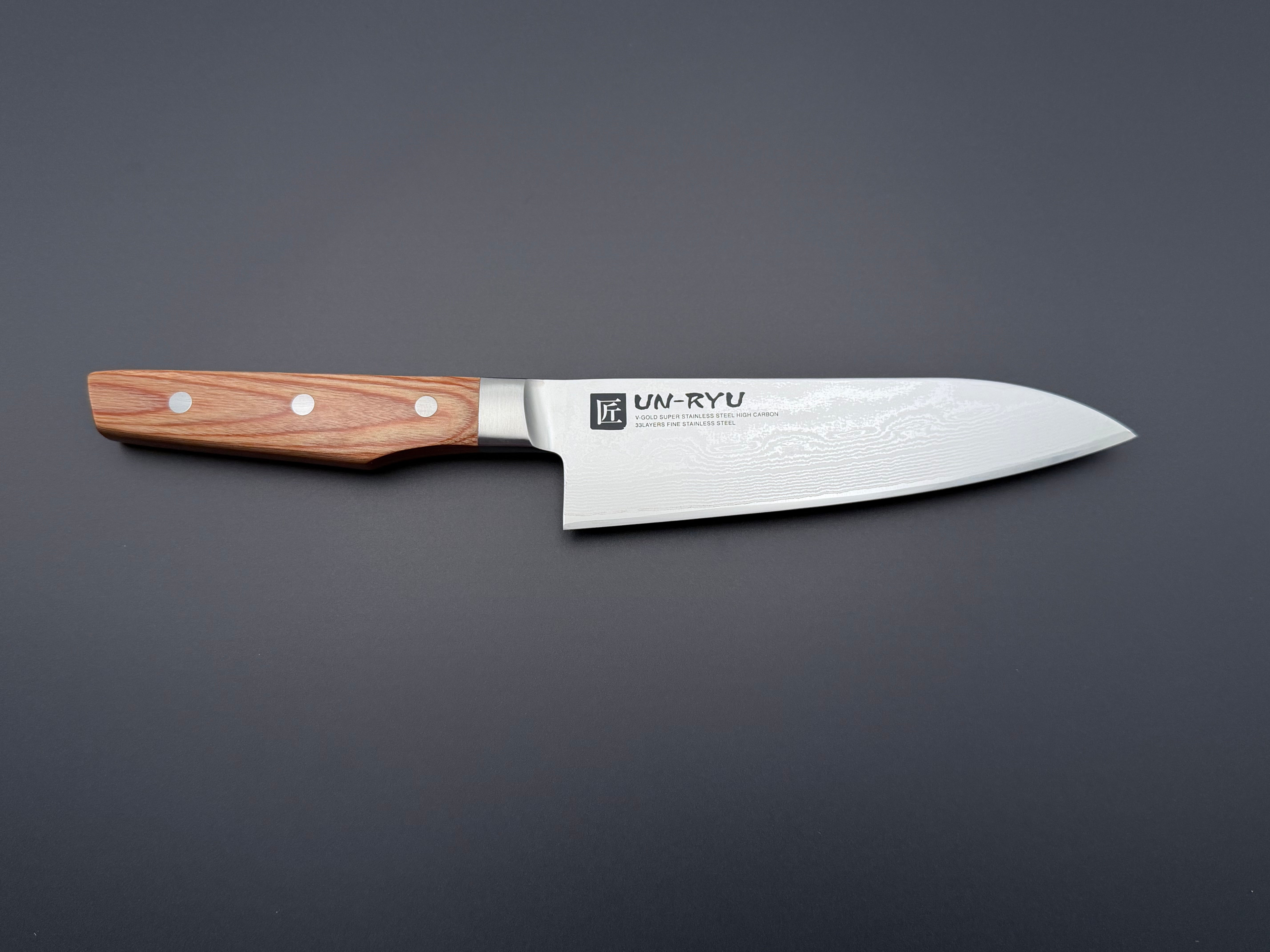 Shimomura Un-Ryu VG10 Damascus Santoku