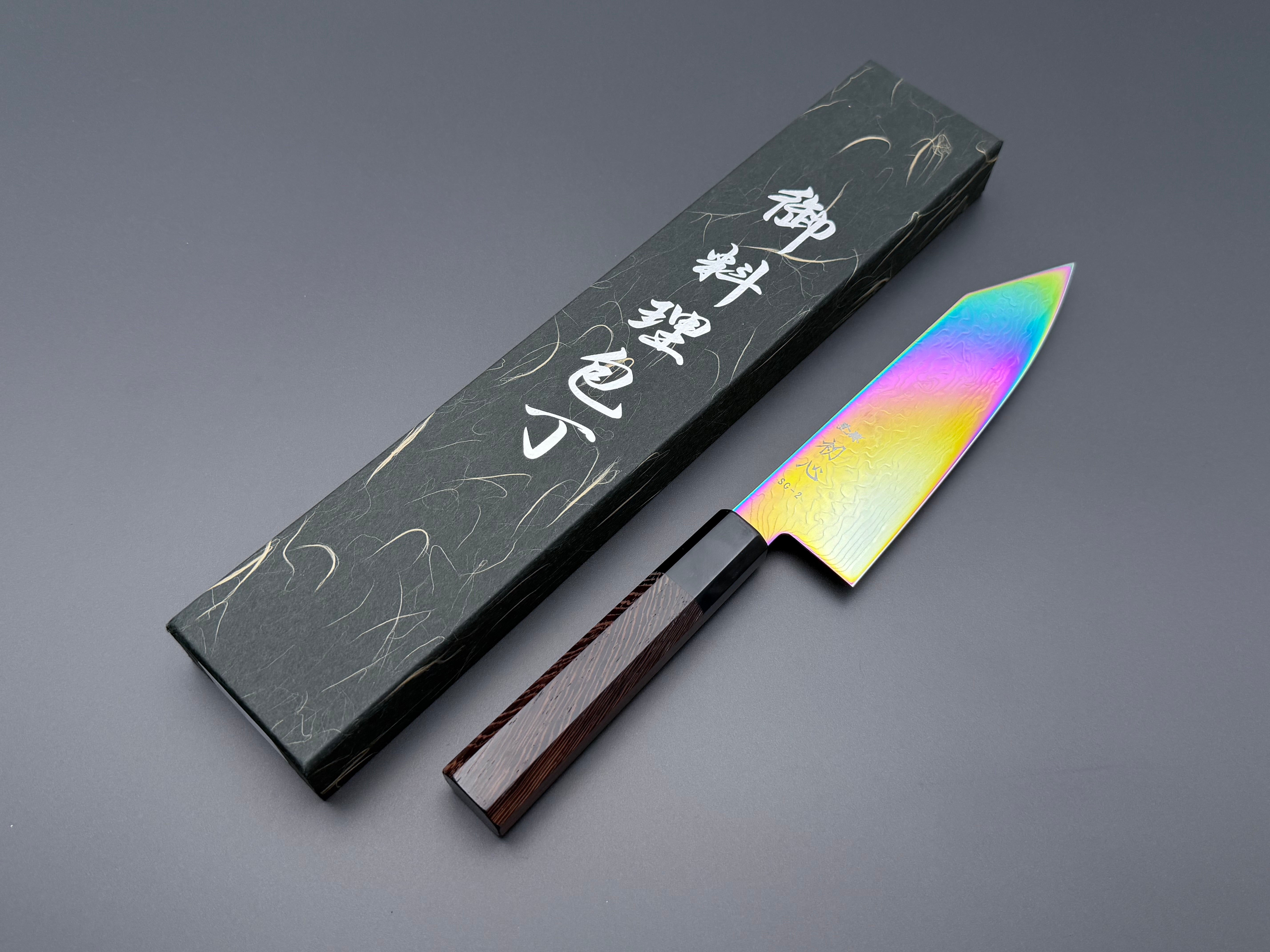 Hatsukokoro Ryuhyo SG2 Rainbow Damascus Bunka