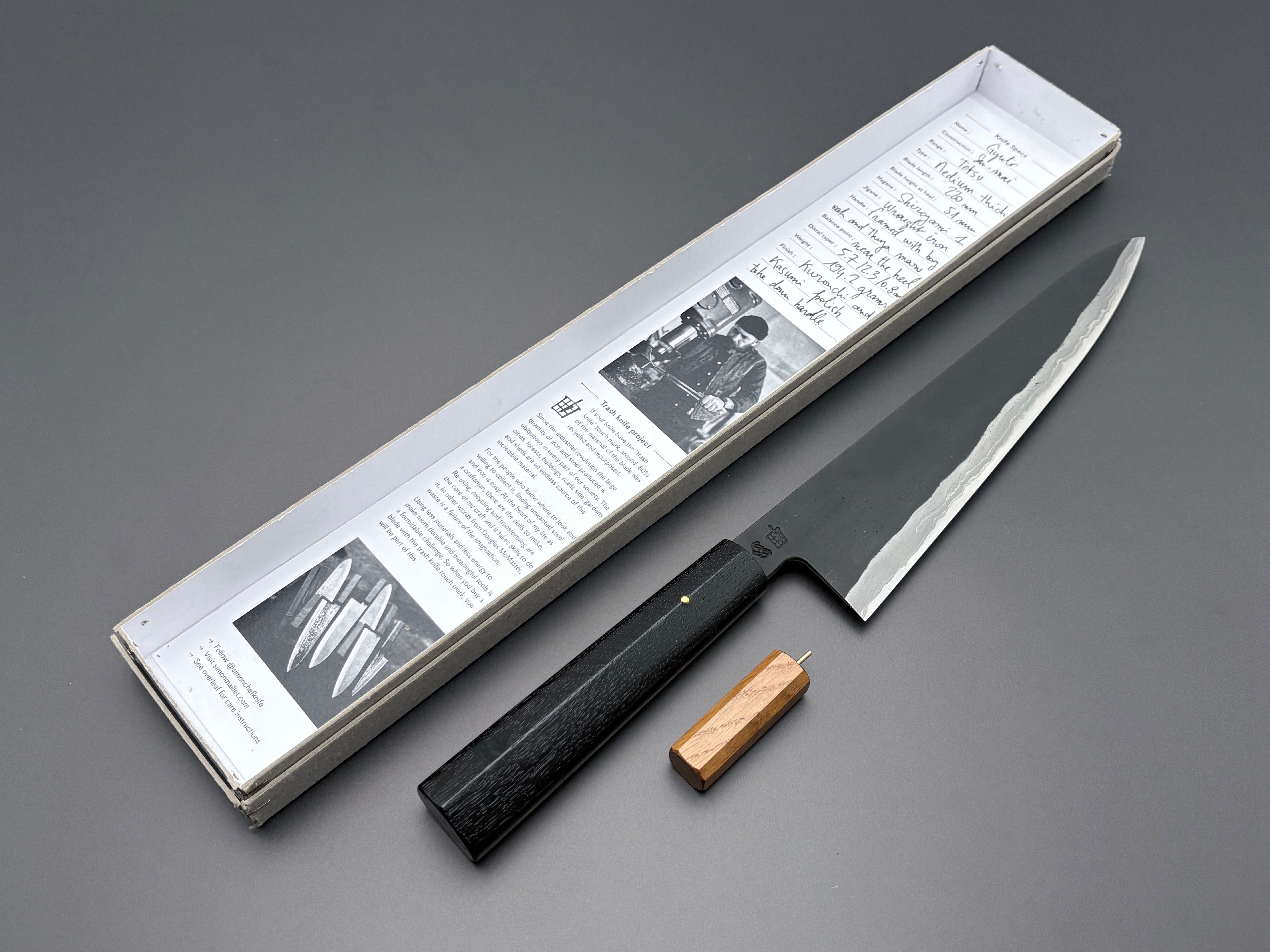 Simon Maillet - Shirogami #1 Gyuto 220mm