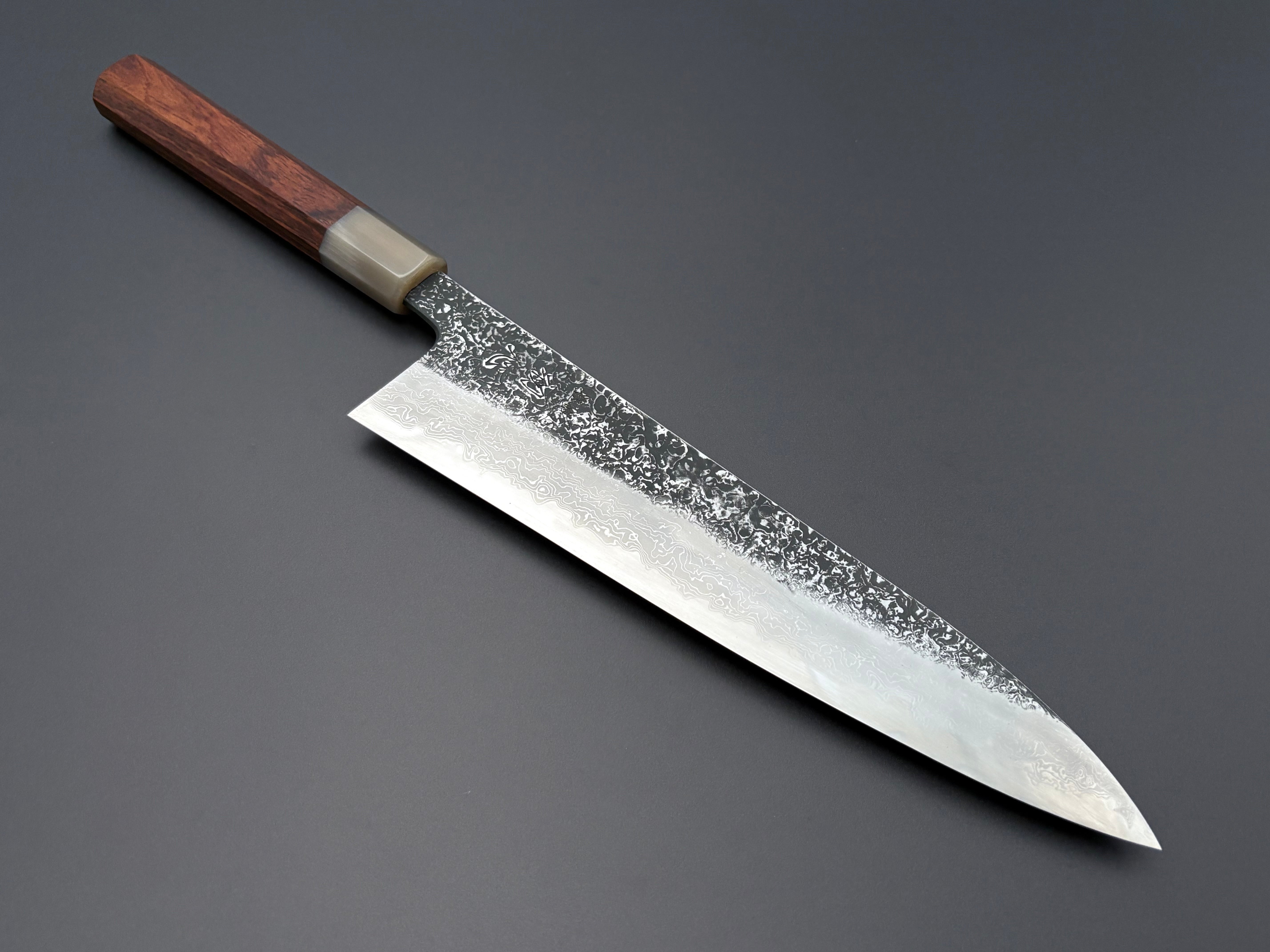 Masuda Yoshihide Blue #1 Kurouchi Damascus Gyuto 240mm