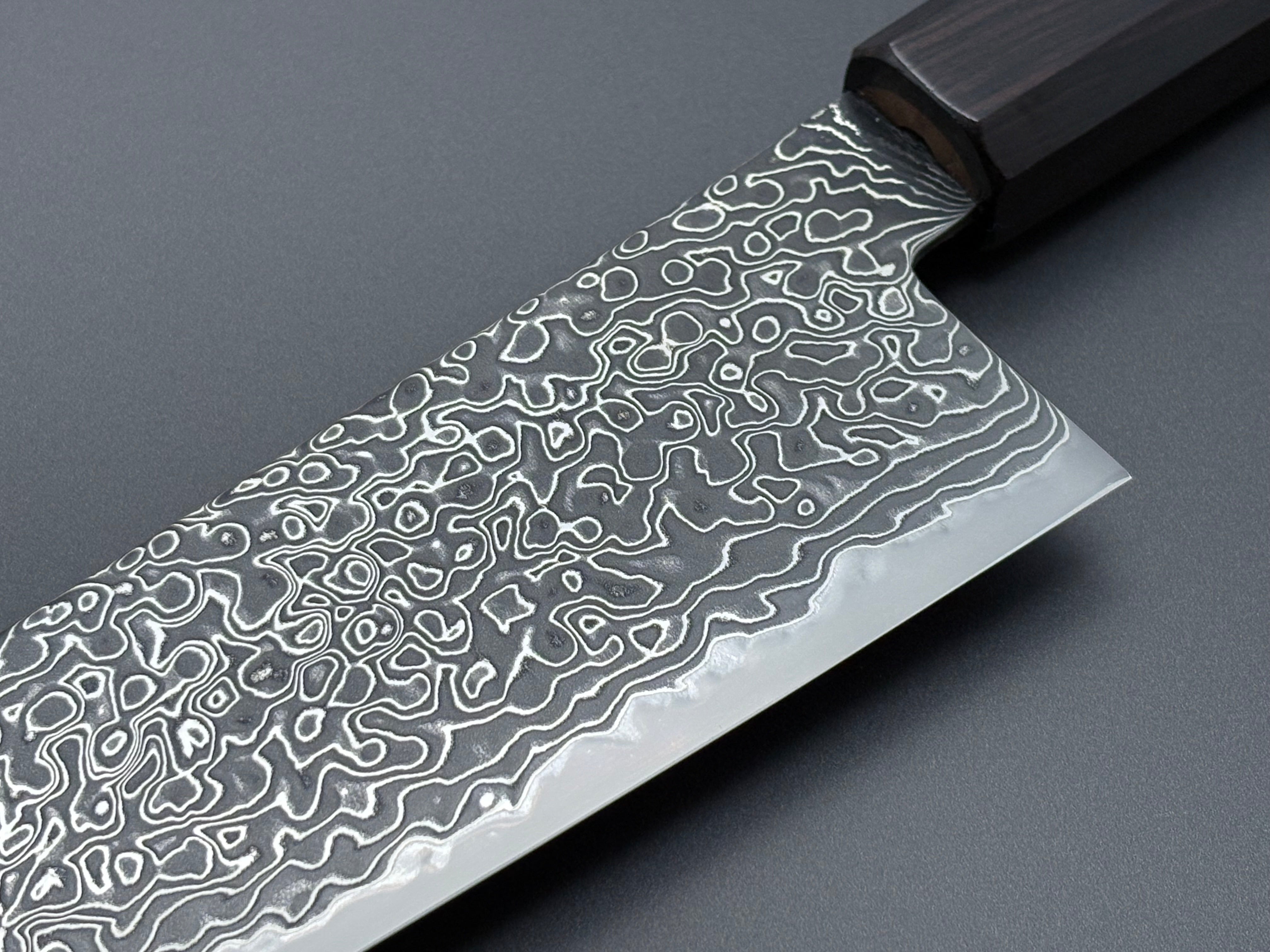 Hatsukokoro Ryuhyo SG2 Kurozome Damascus Santoku