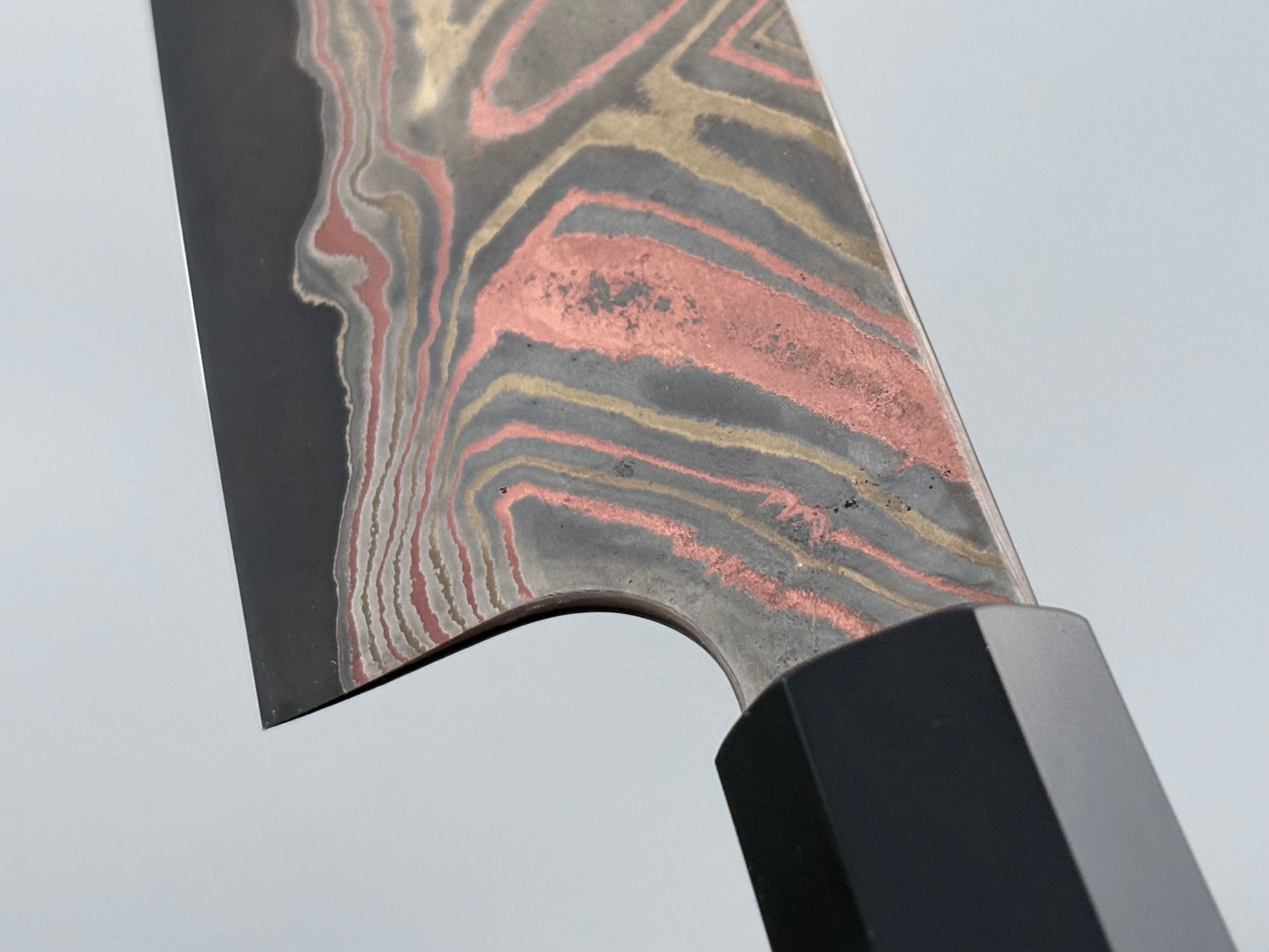 Hatsukokoro Irodori Blue #2 Rainbow Damascus Gyuto 240mm