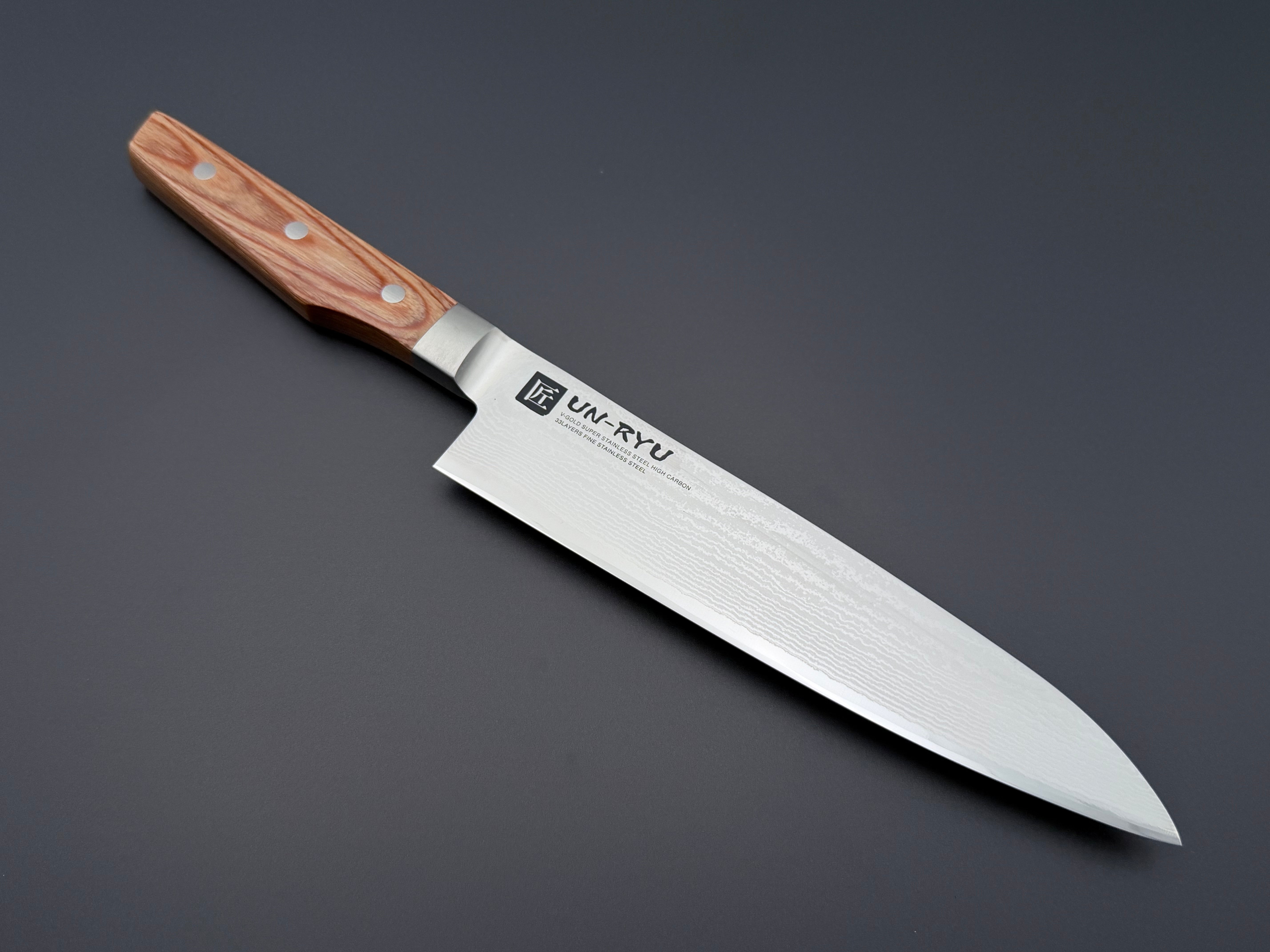 Shimomura Un-Ryu VG10 Damascus Gyuto 210mm