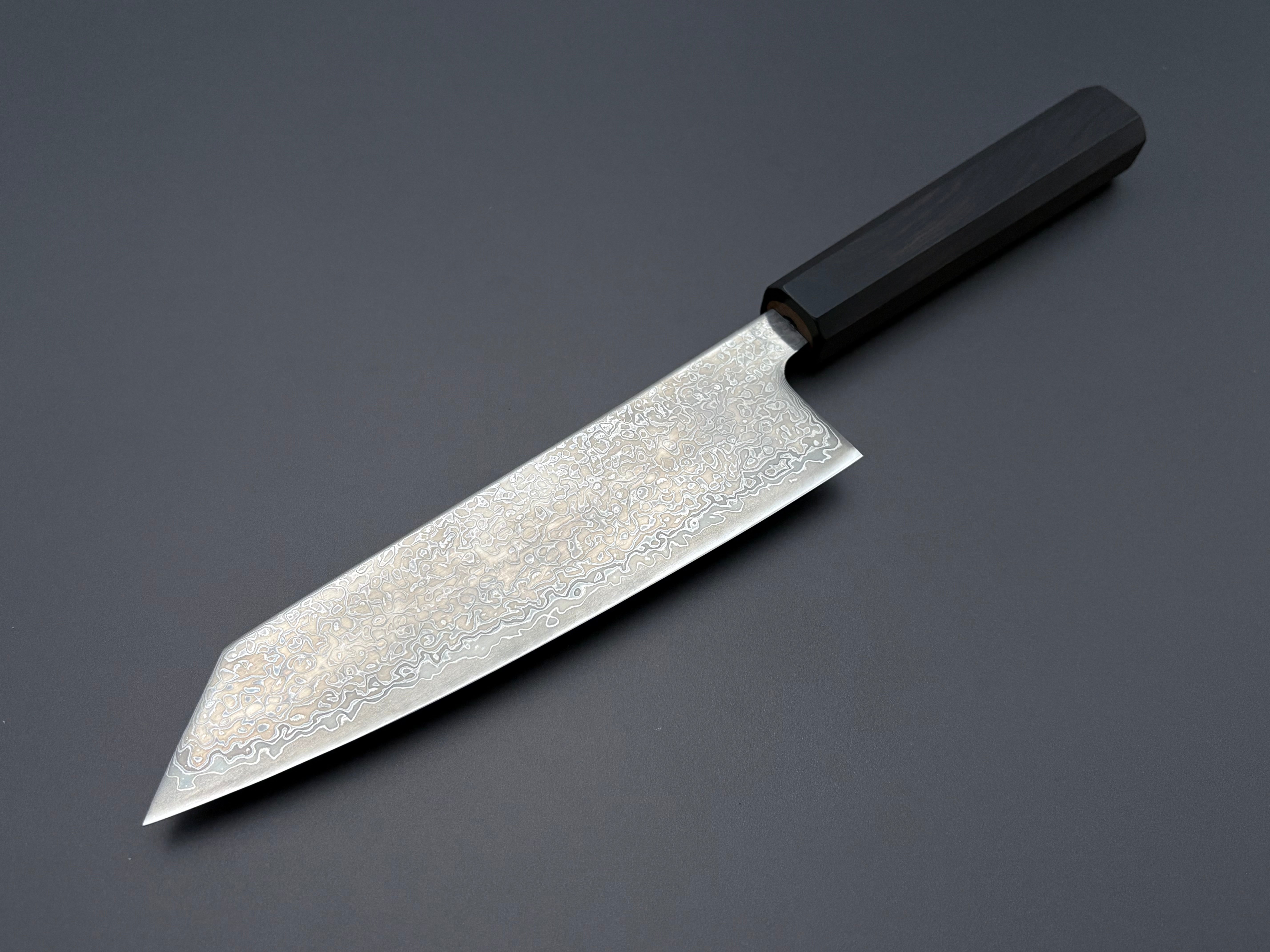 Hatsukokoro Hikari SLD Kurozome Damascus Kiritsuke Santoku