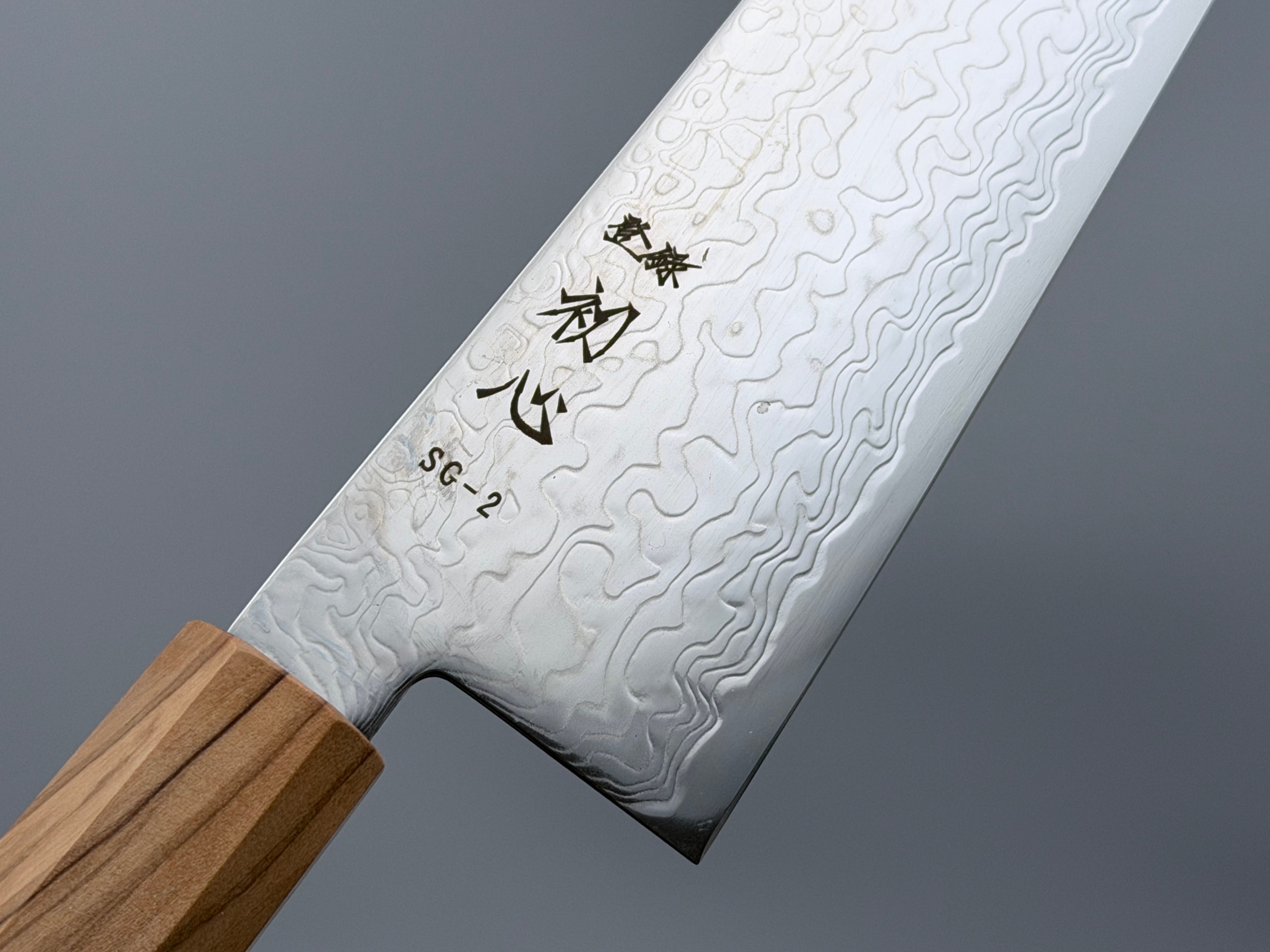 Hatsukokoro Ryuhyo SG2 Mirror Damascus Kiritsuke Gyuto 240mm