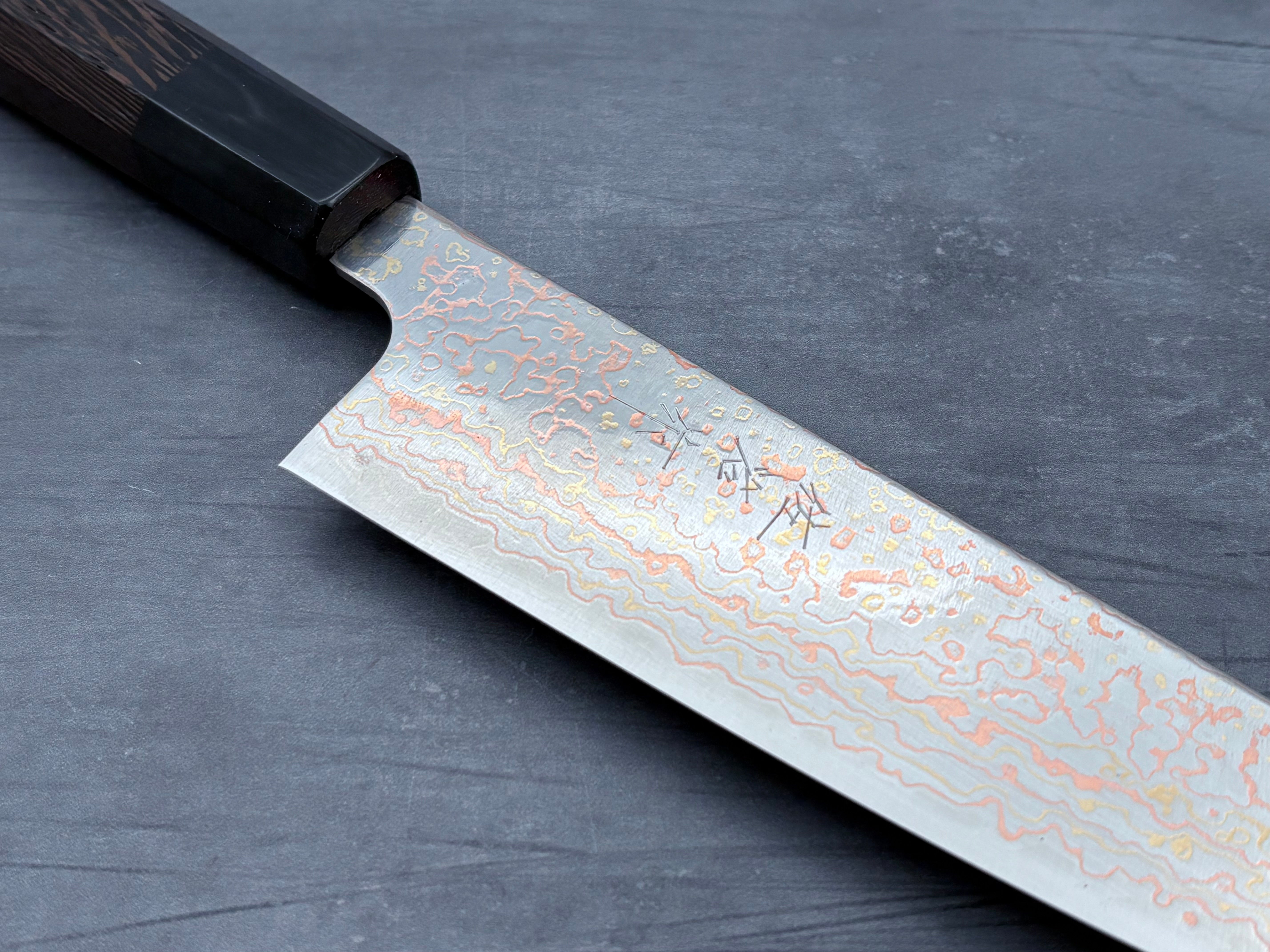 Takeshi Saji VG10 Rainbow Damascus Gyuto 180mm