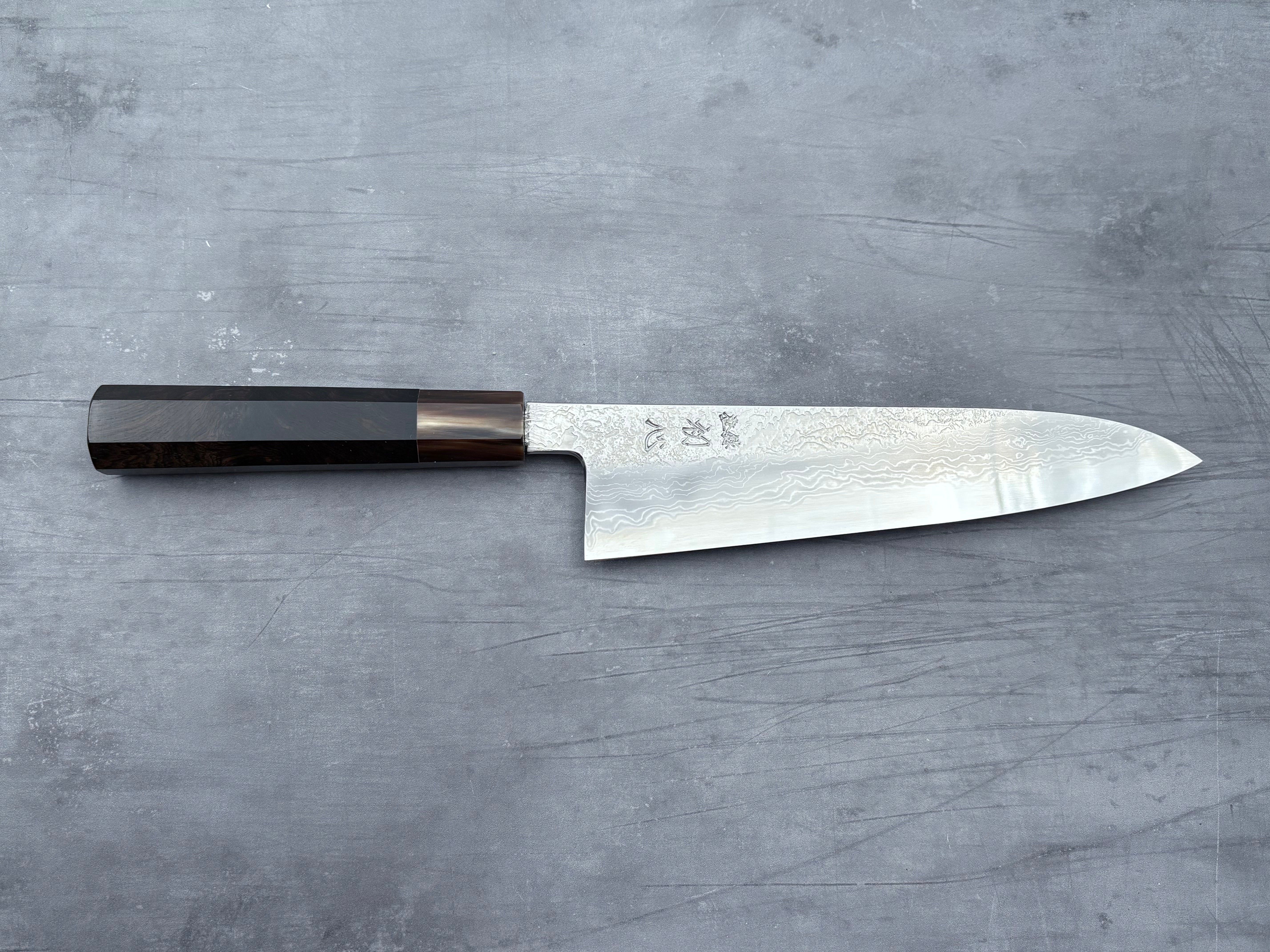 Masuda Yoshihide Blue #1 Damascus Gyuto 210mm