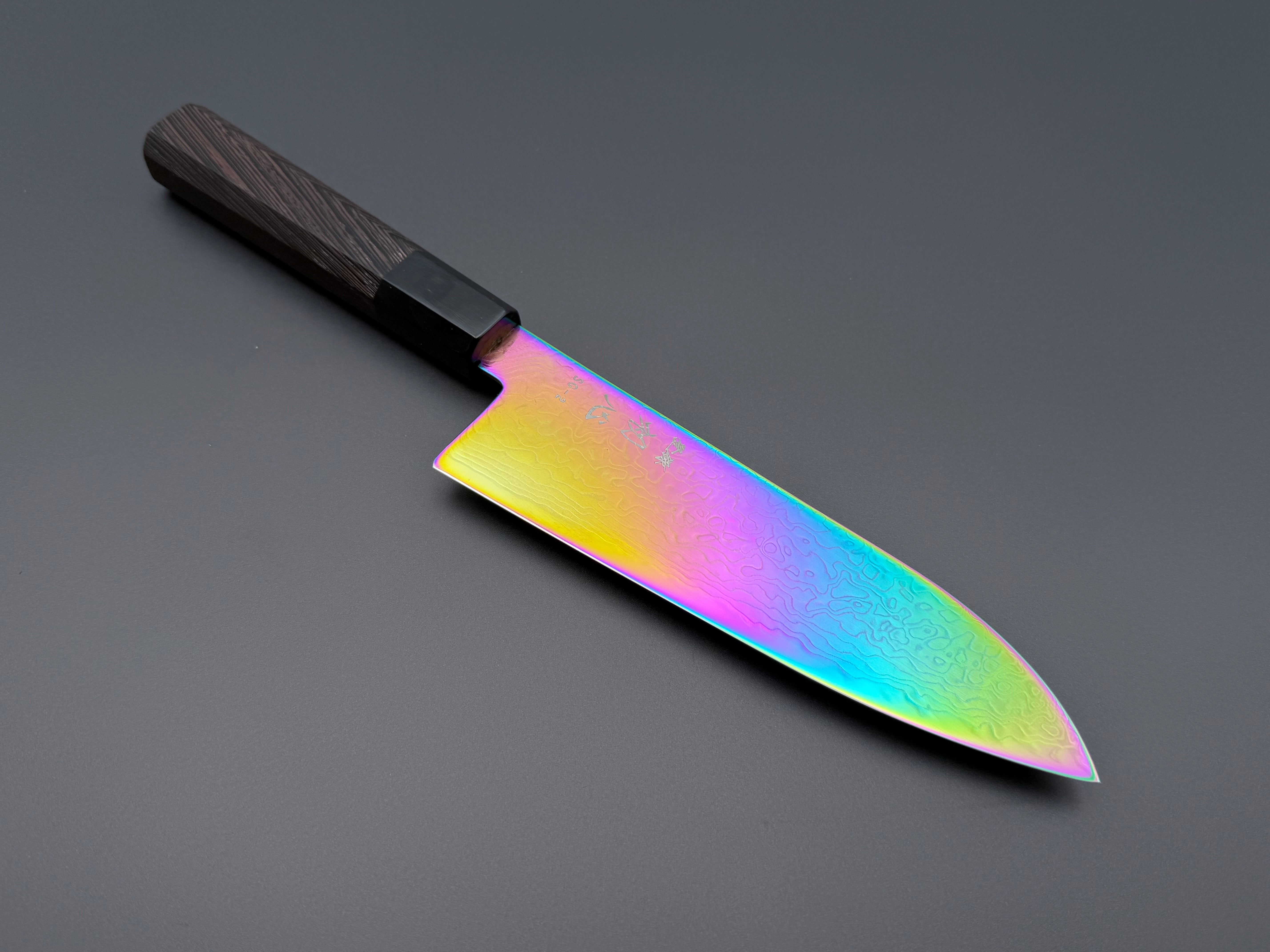 Hatsukokoro Ryuhyo SG2 Rainbow Damascus Santoku