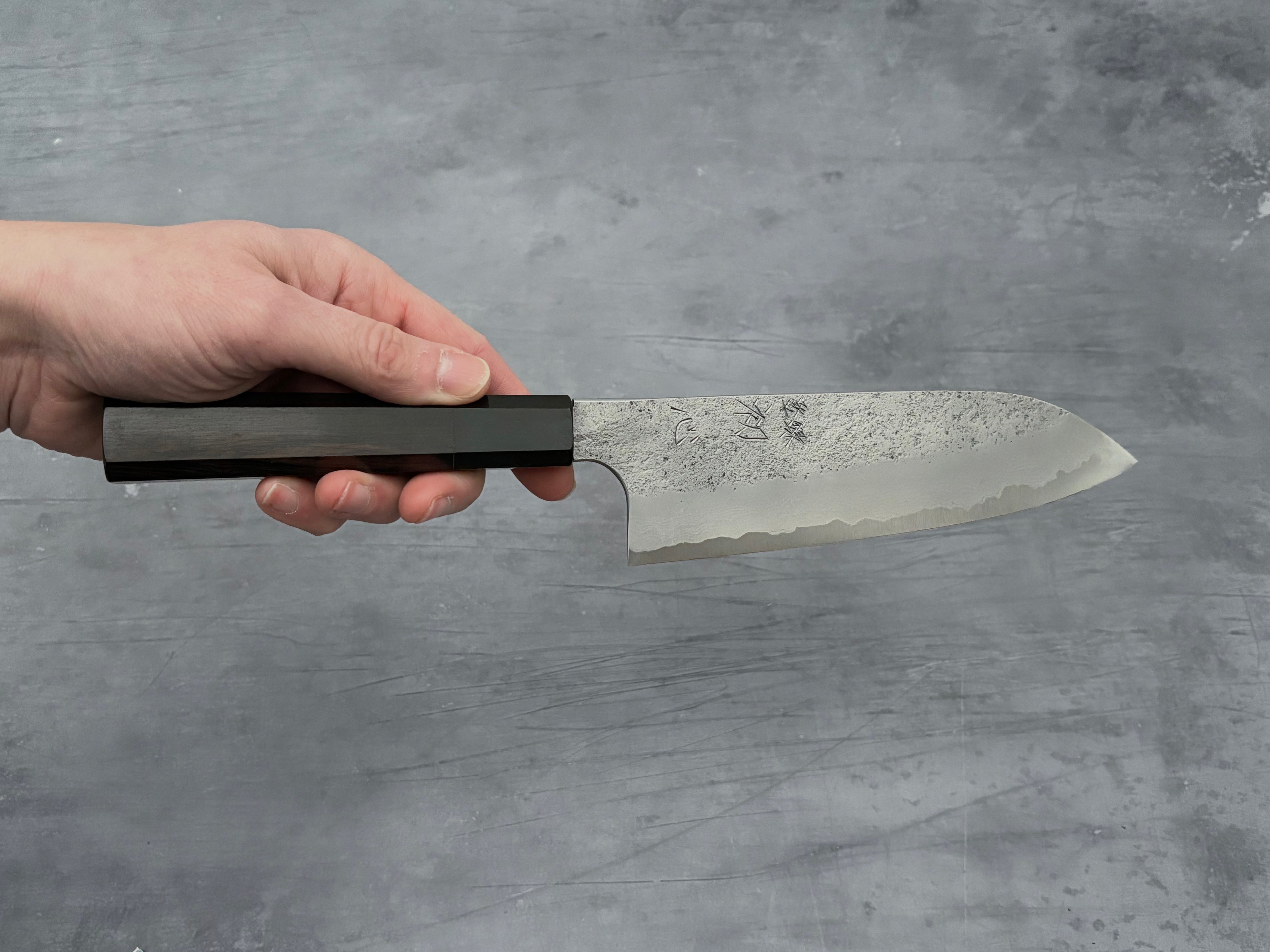Hatsukokoro Ryusui Blue #2 Damascus Santoku