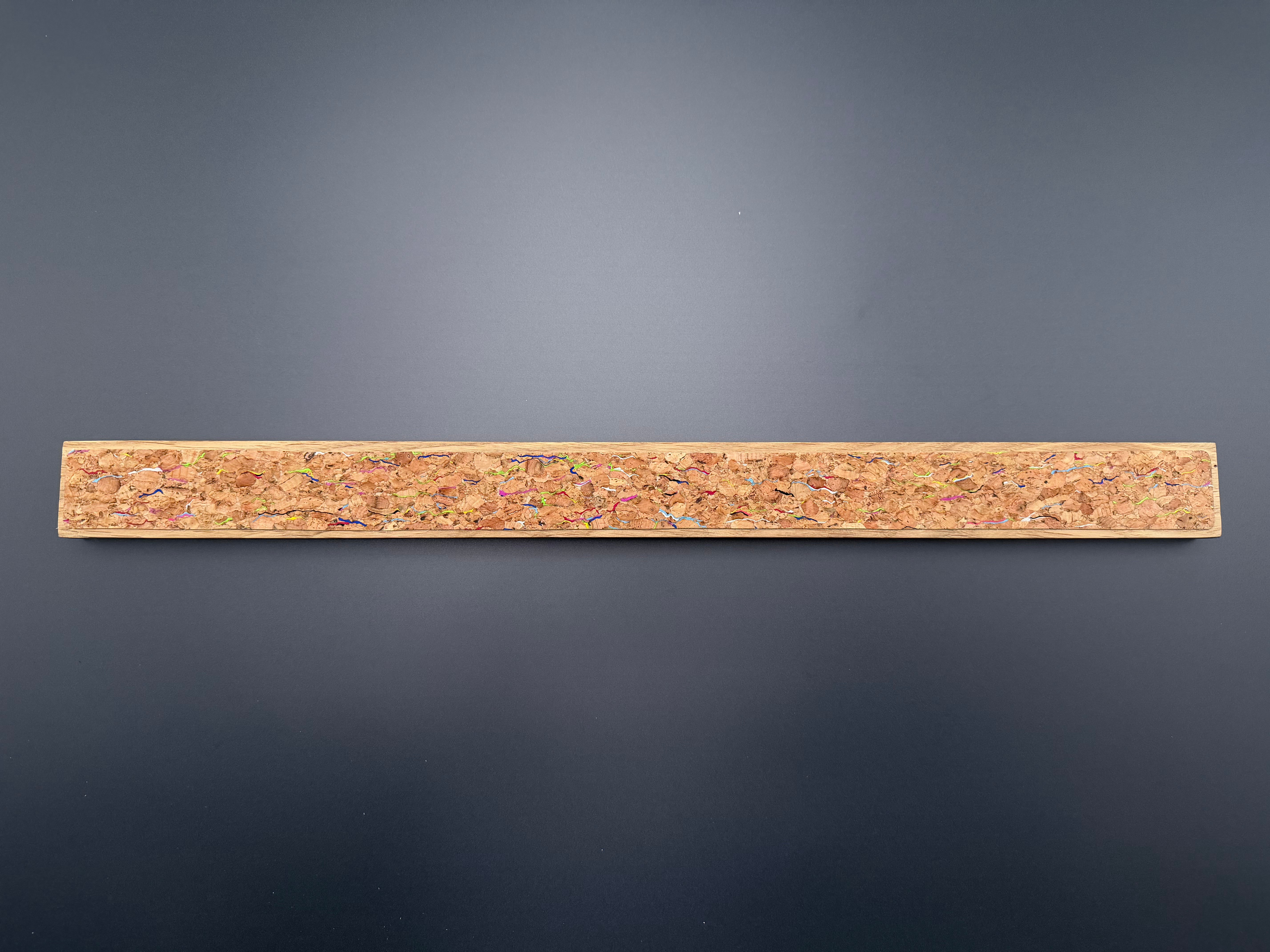 SECOND - Handmade Oak & Rainbow Cork Magnetic Knife Rack (60cm)