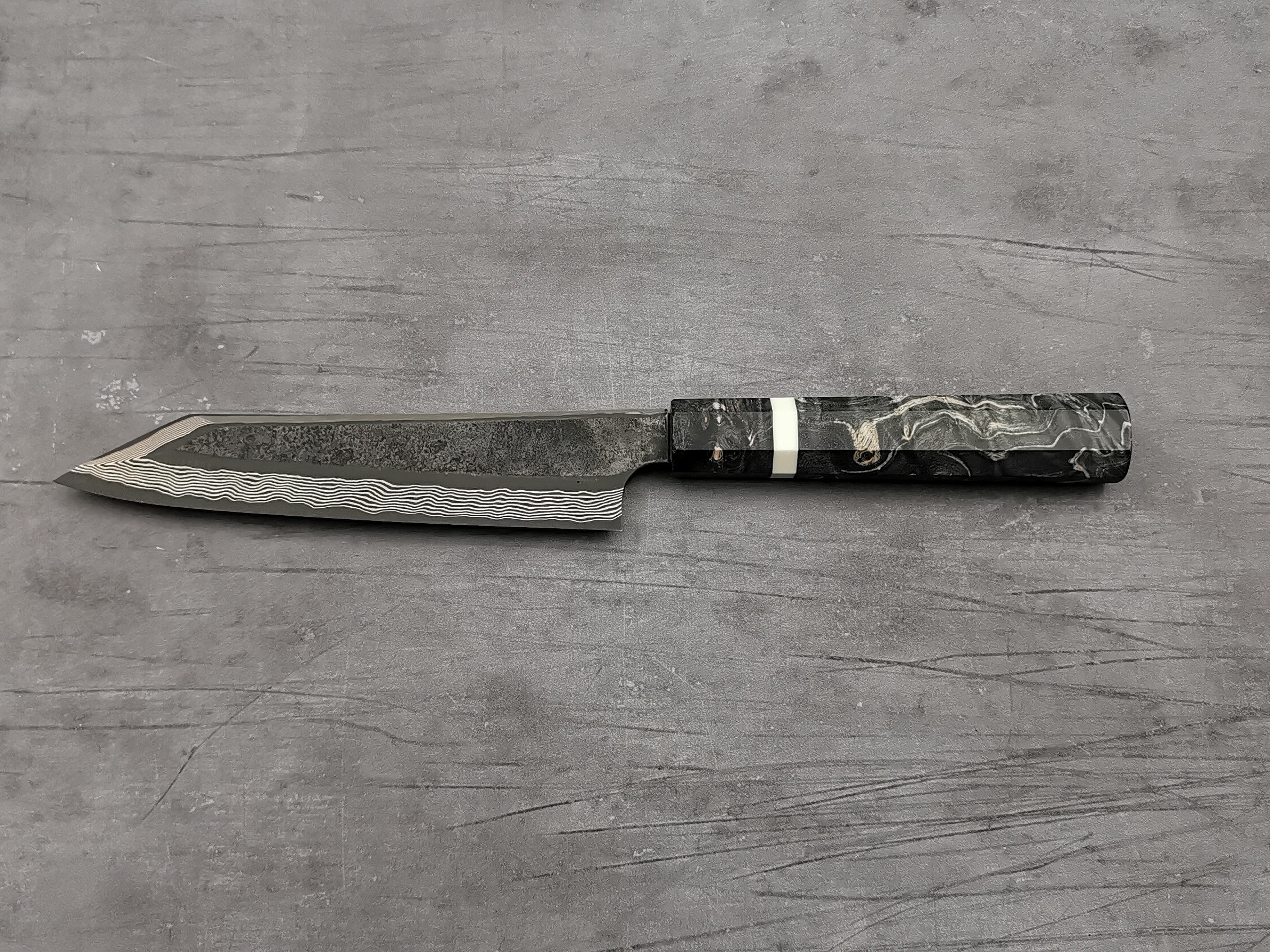 Nigara Hamono Silver 3 Damascus Kiritsuke Petty 150mm