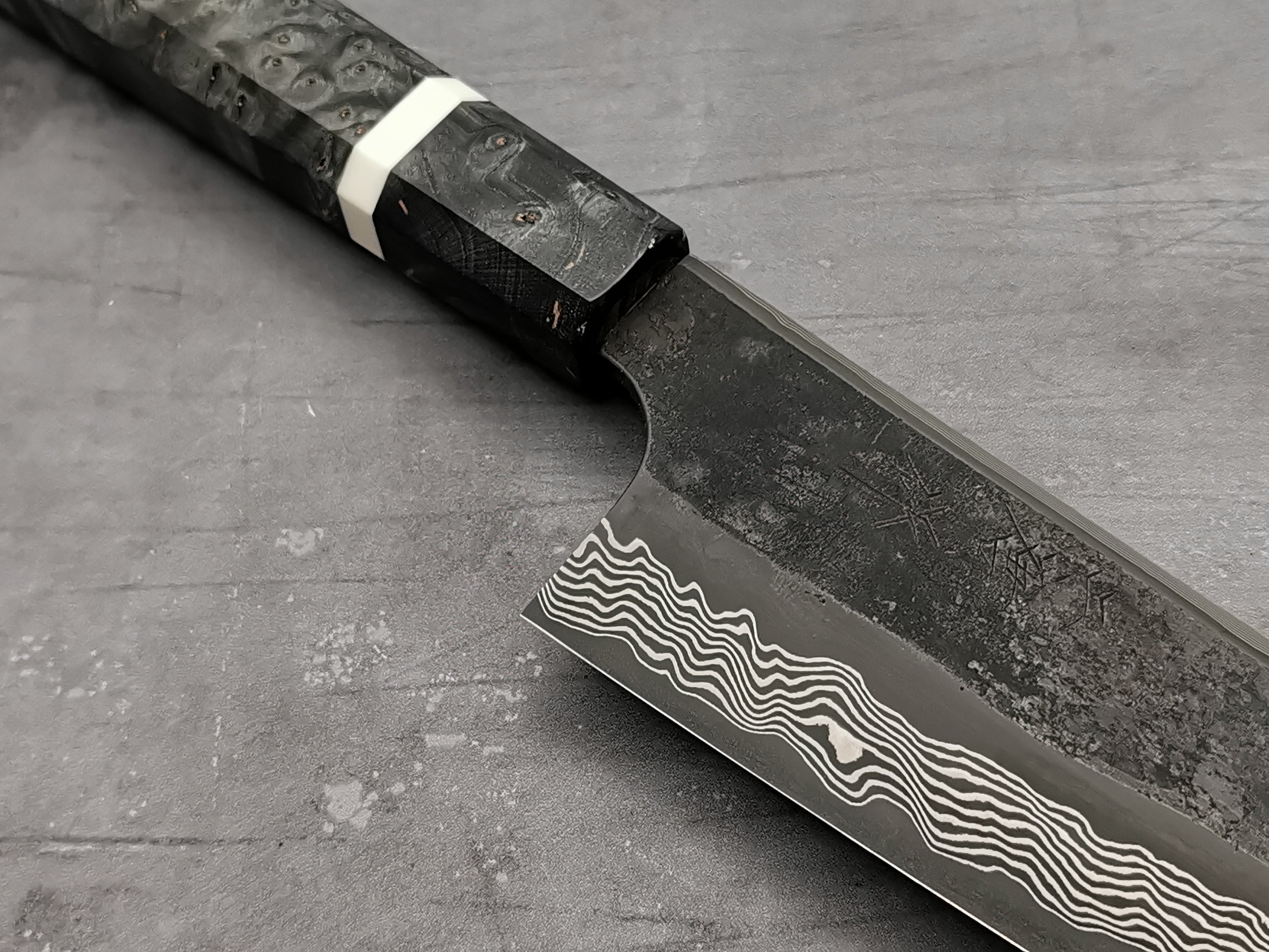 Nigara Hamono Silver 3 Damascus Bunka