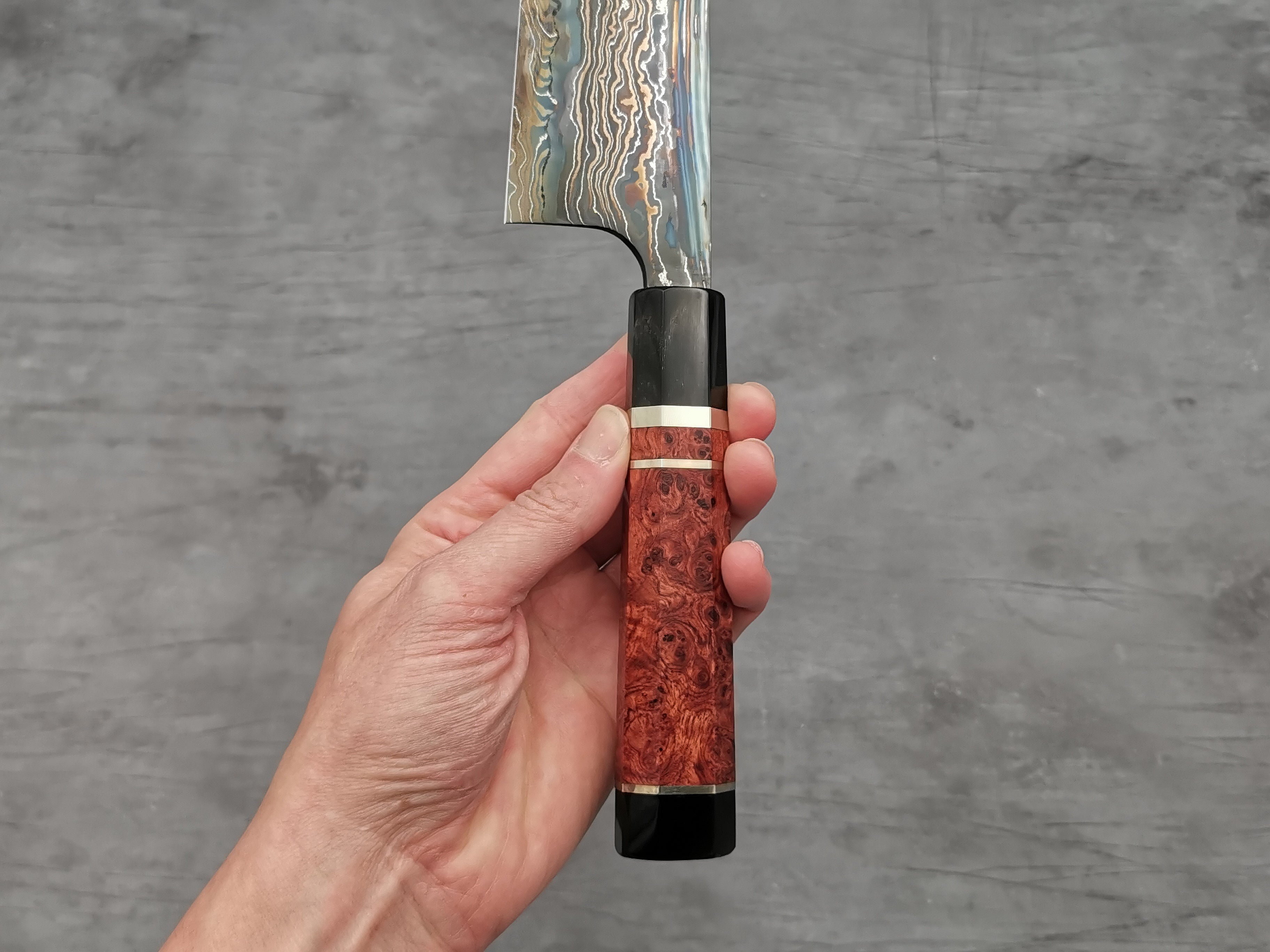 Nigara Hamono Kagetora Blue + White #2 Damascus Gyuto 270mm