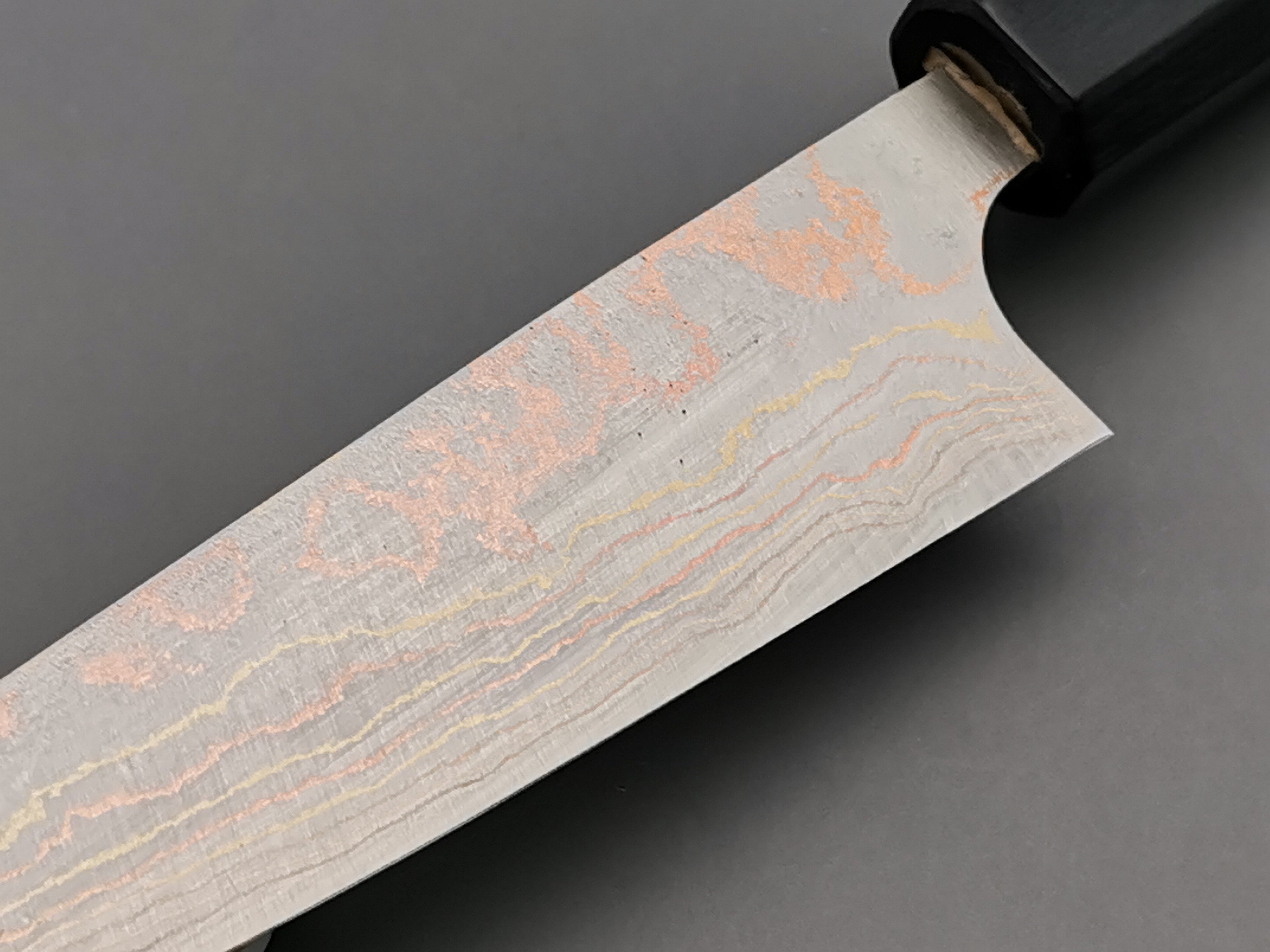 Takeshi Saji Rainbow Damascus Petty 135mm
