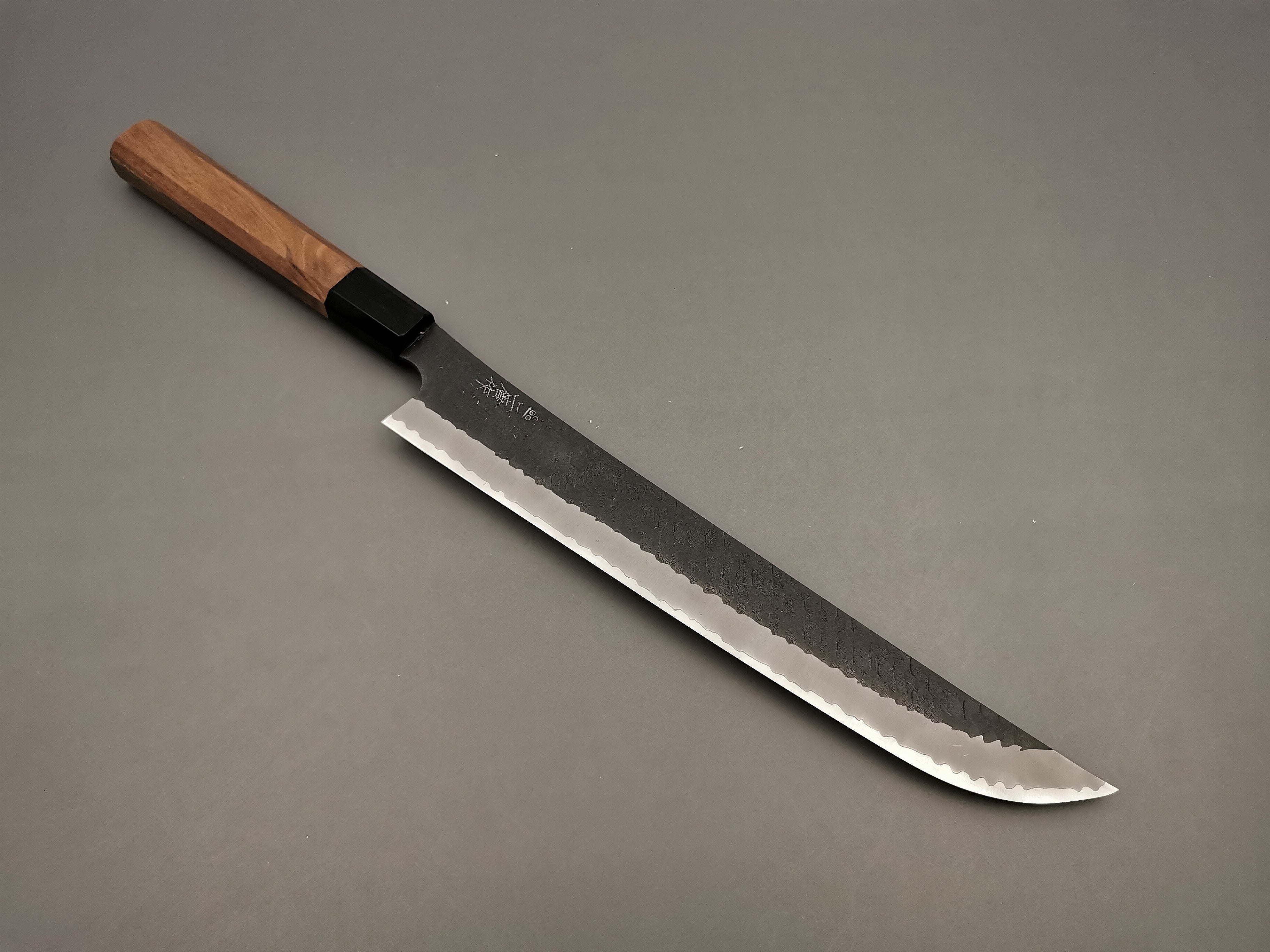Nigara Hamono SG2 Kurouchi Tsuchime Sakimaru Sujihiki 270mm