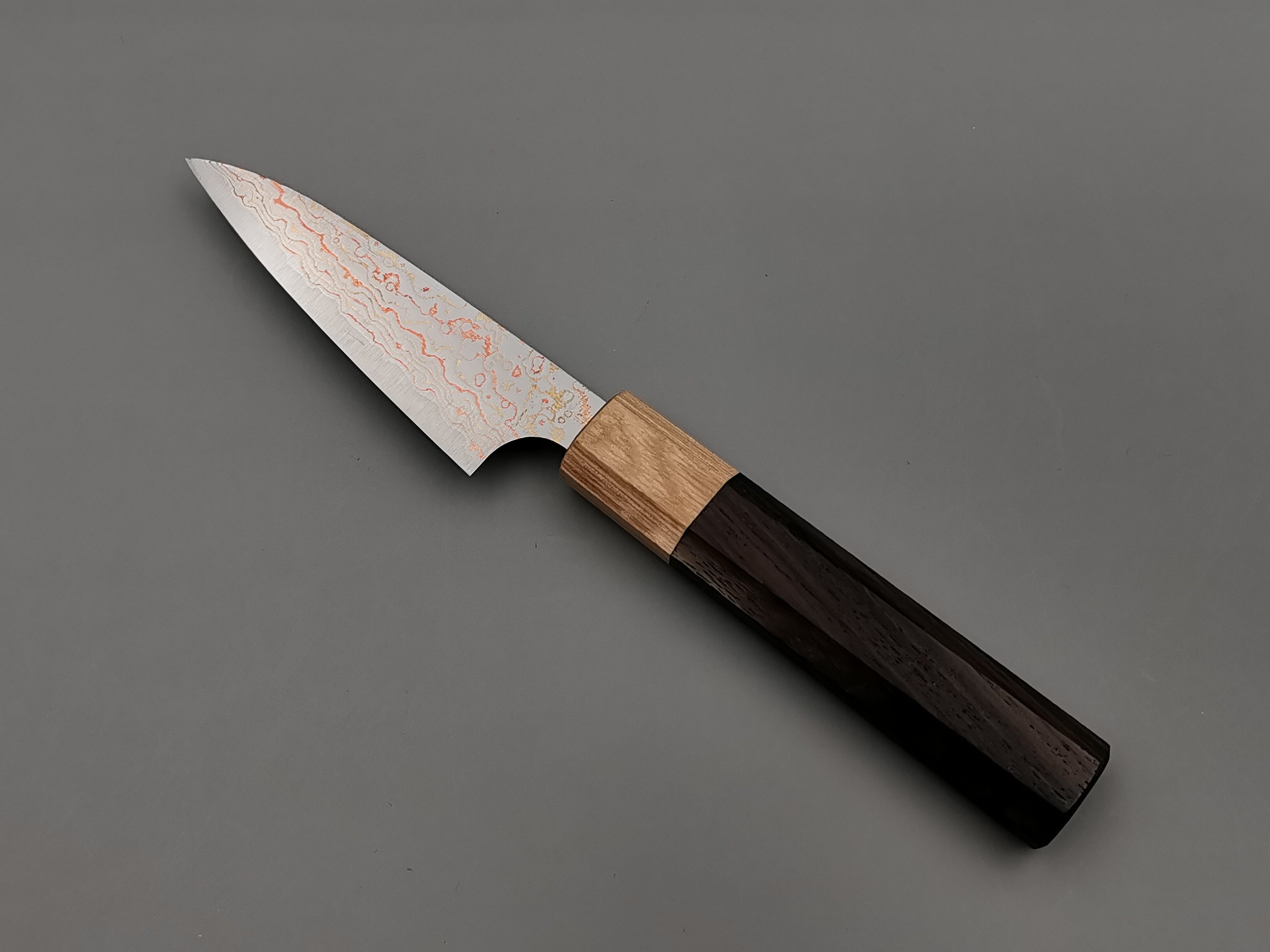 Takeshi Saji VG10 Rainbow Damascus Petty 90mm