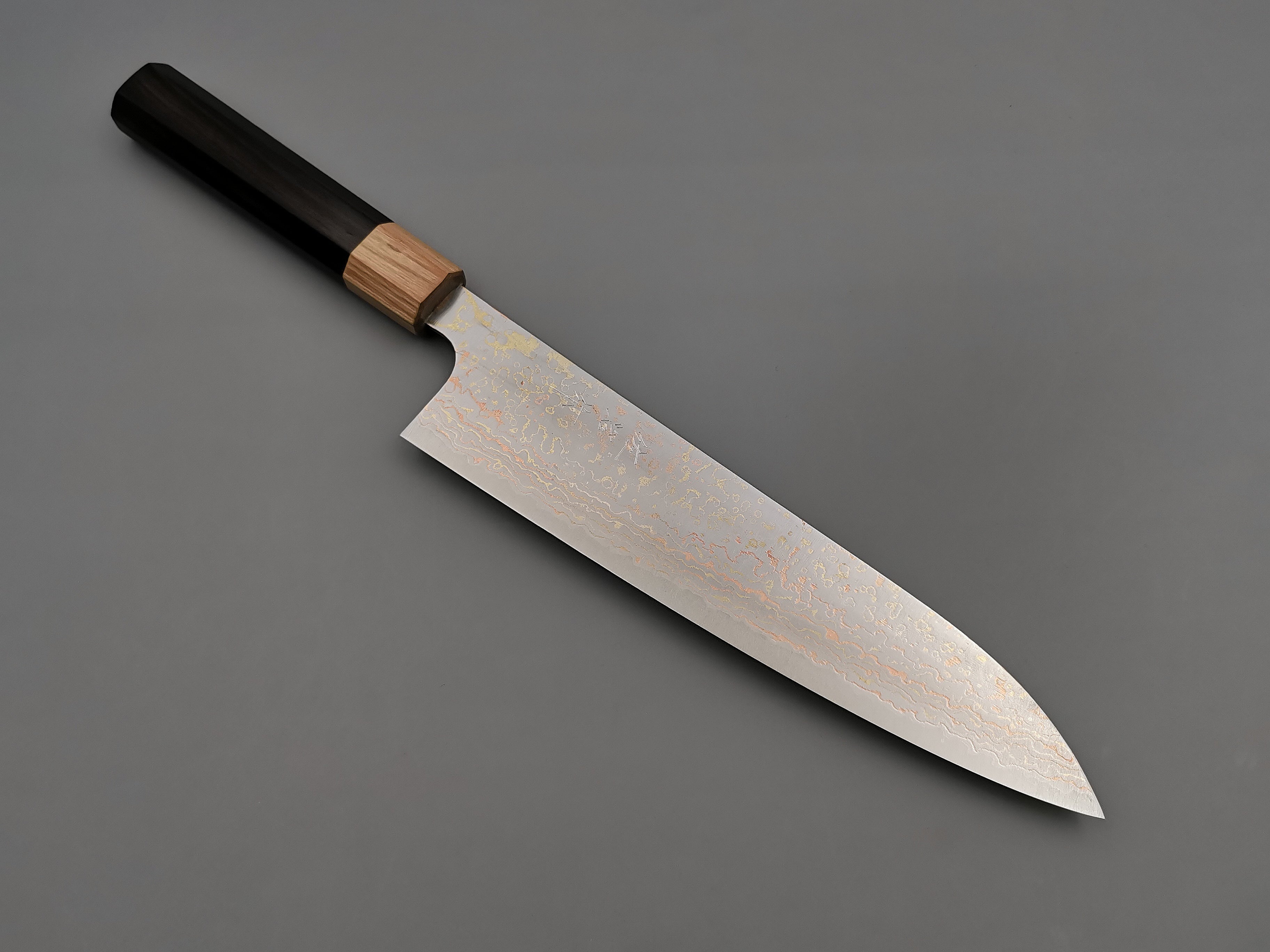Takeshi Saji VG10 Rainbow Damascus Gyuto 210mm
