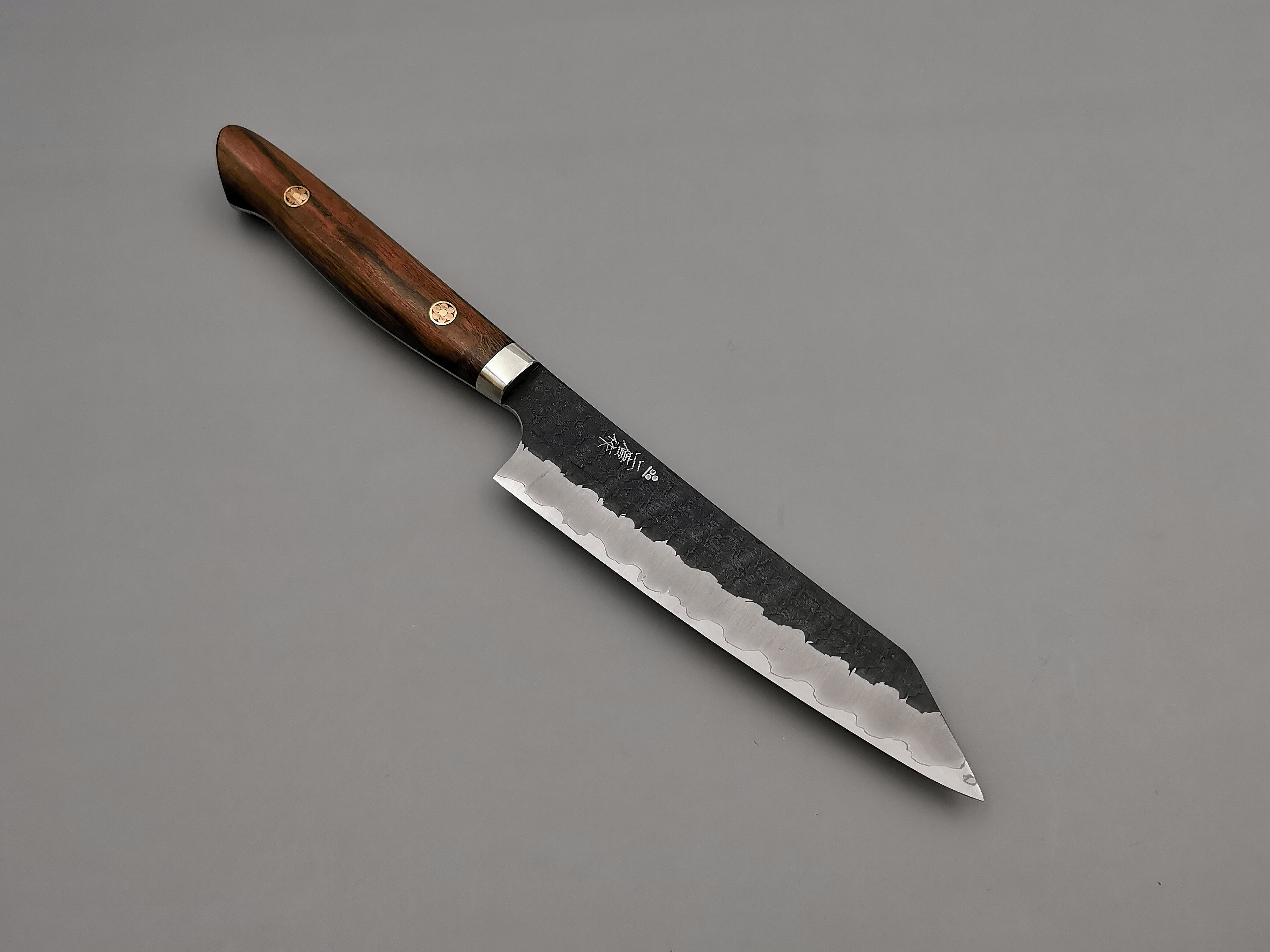 Nigara Hamono SG2 Kurouchi Tsuchime Kiritsuke Petty 150mm with ironwood handle