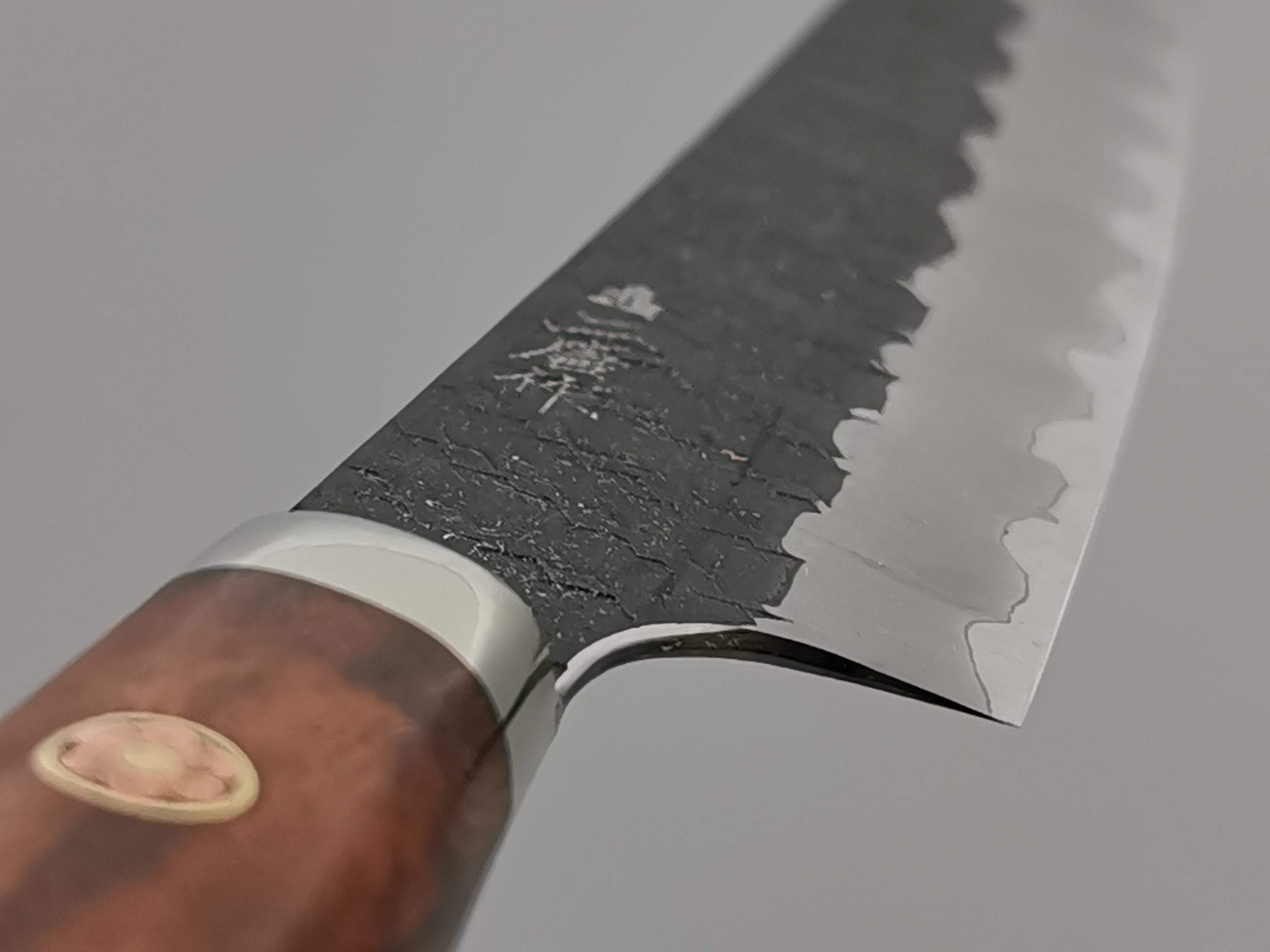 Nigara Hamono SG2 Kurouchi Tsuchime Kiritsuke Petty 150mm with ironwood handle