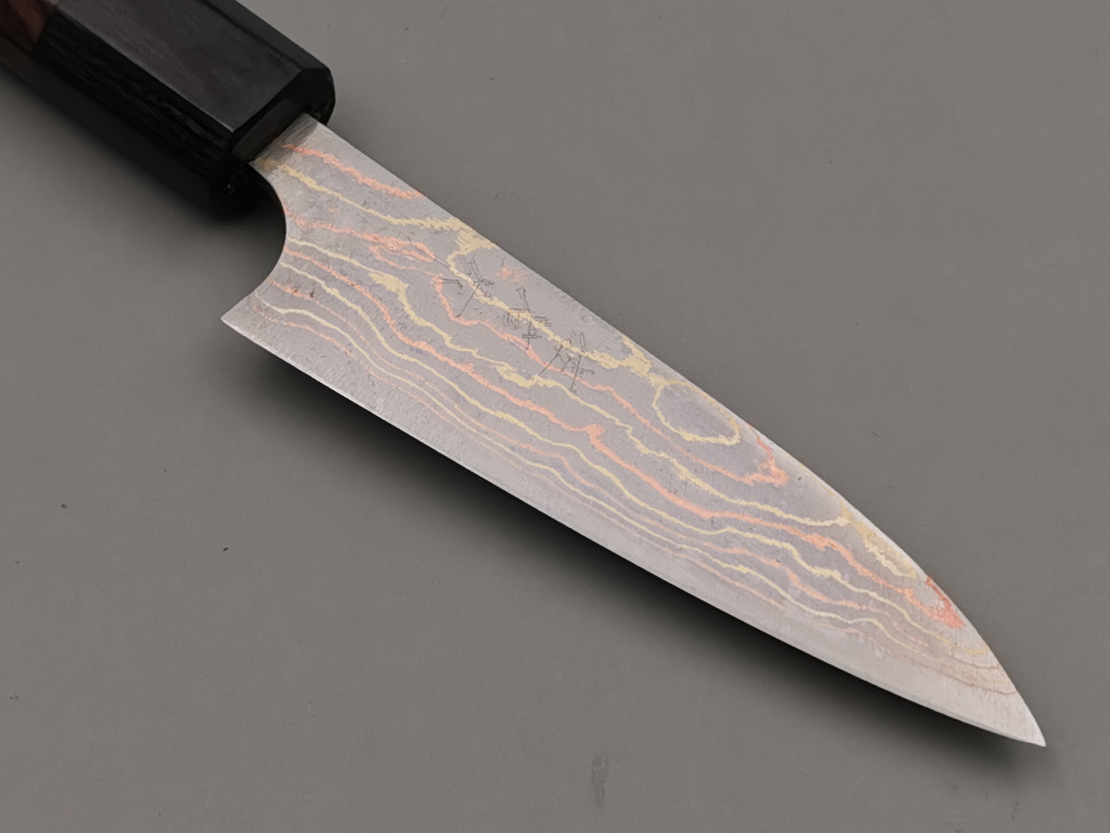 Takeshi Saji Rainbow Damascus Petty 90mm