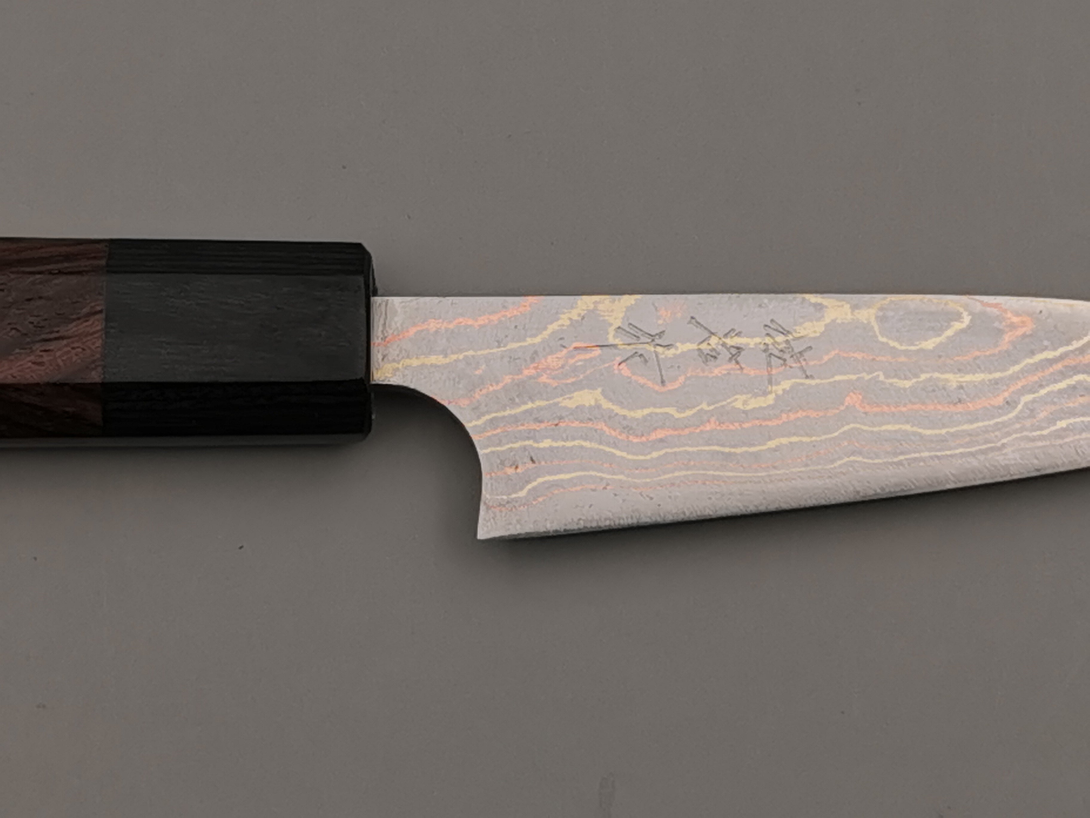Takeshi Saji Rainbow Damascus Petty 90mm