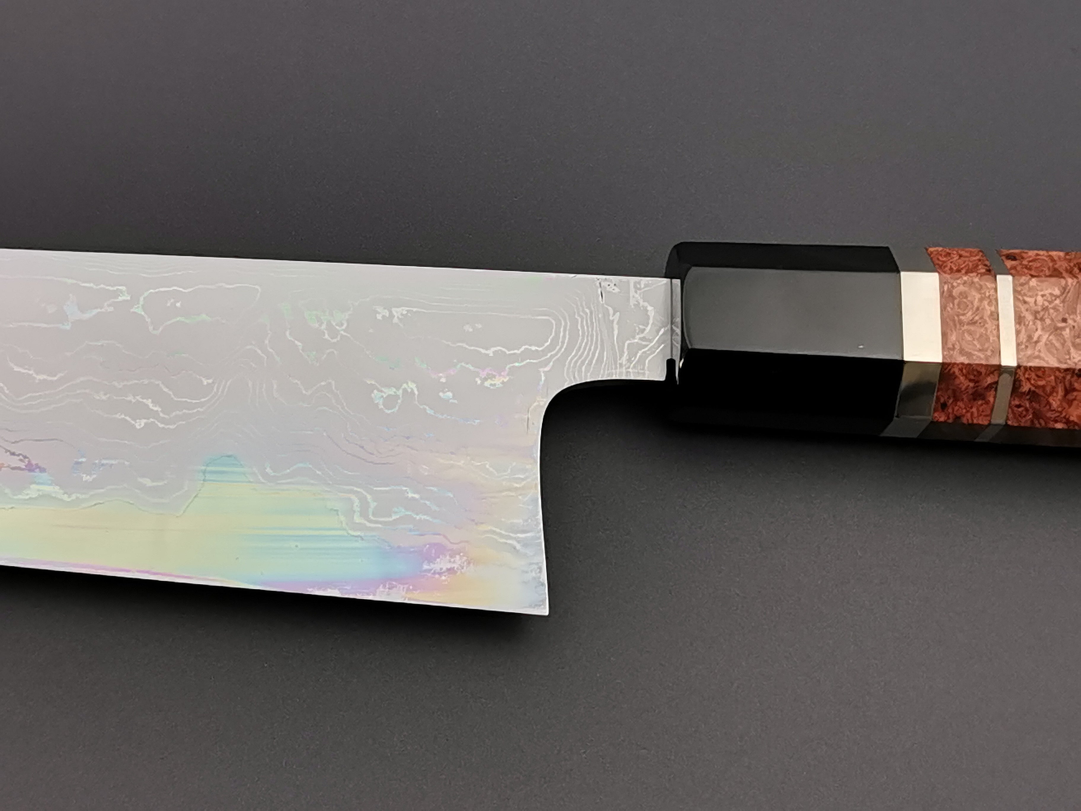 Hatsukokoro Hyomon White #2 Hand Laminated Damascus Gyuto 210mm