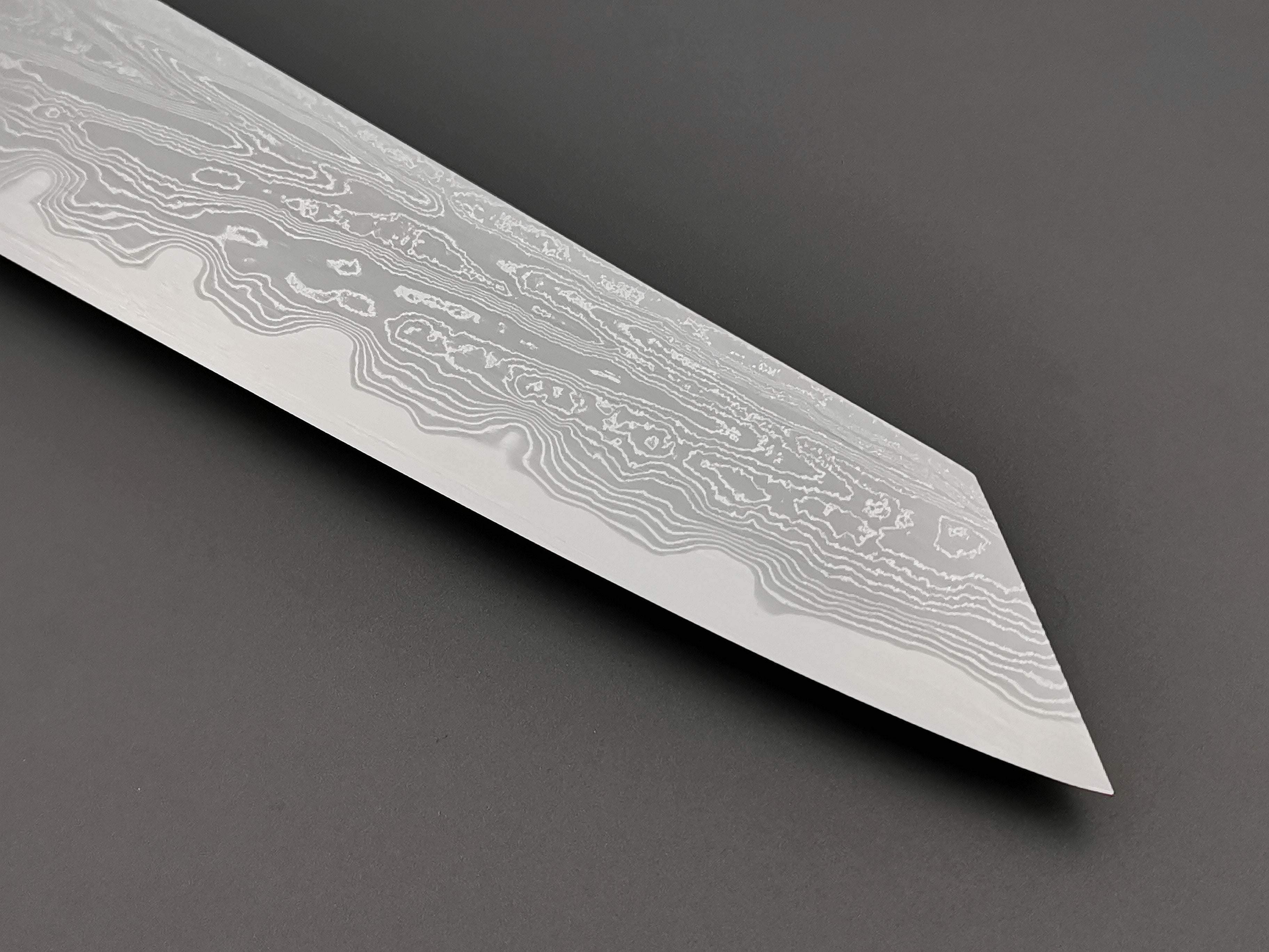 Satoshi Nakagawa X Myojin Naohito Blue #1 Damascus Kiritsuke Gyuto 240mm