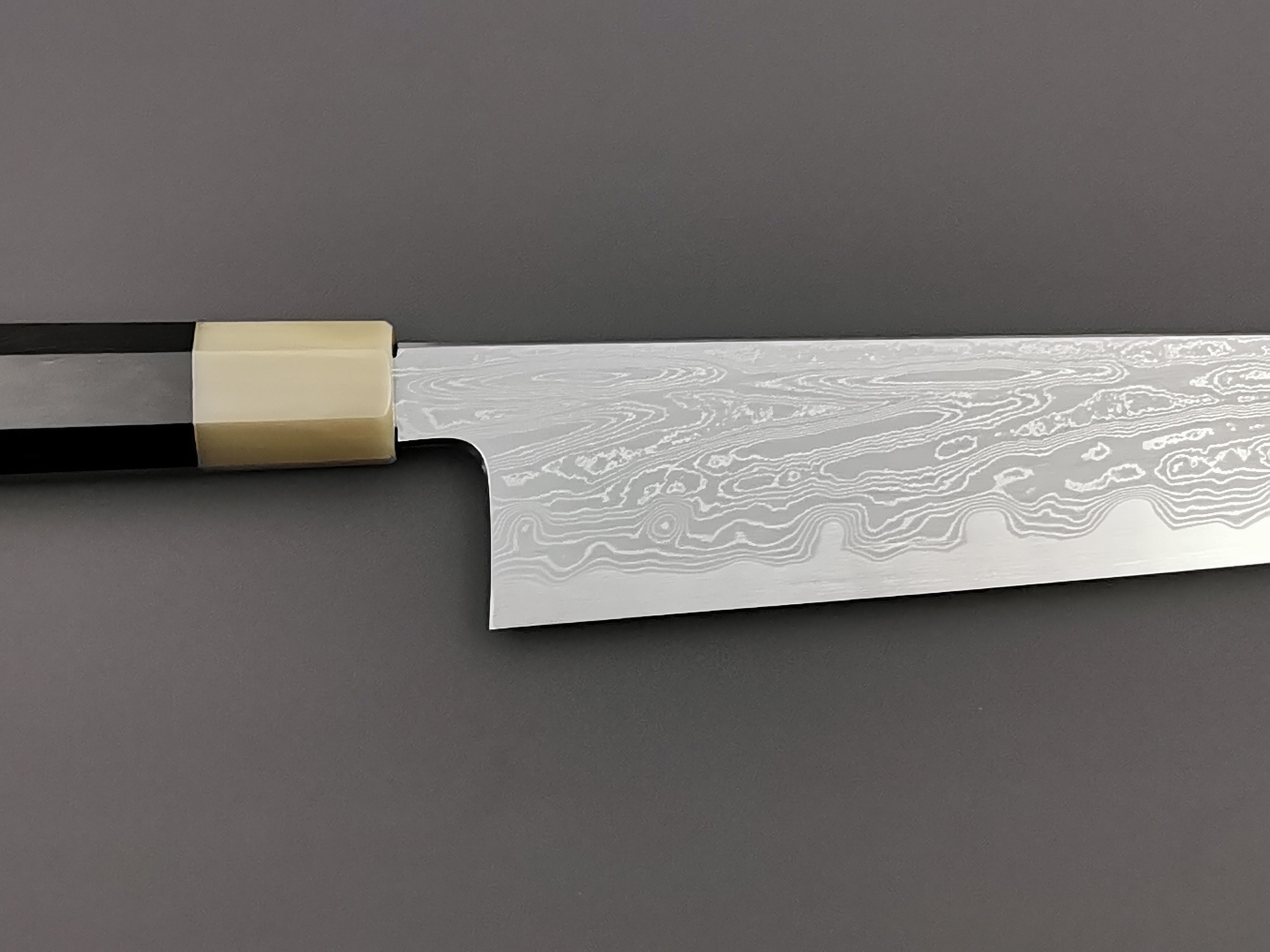 Satoshi Nakagawa X Myojin Naohito Blue #1 Damascus Kiritsuke Gyuto 240mm