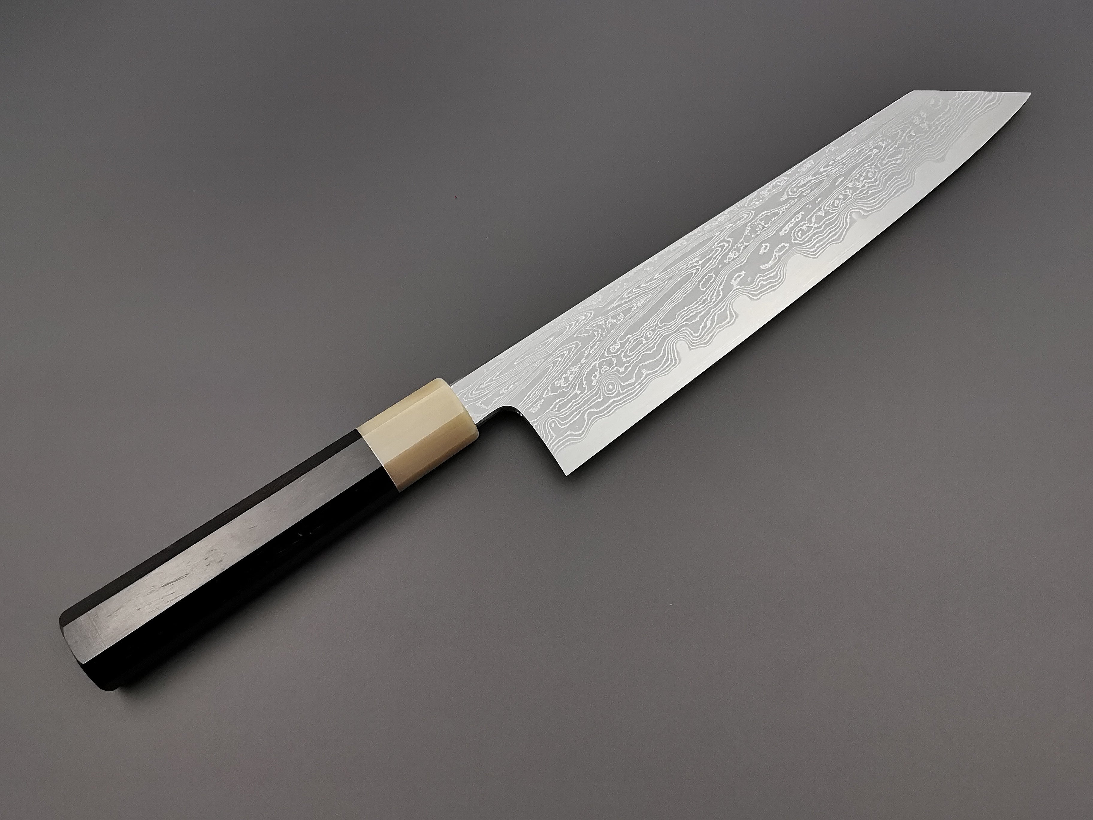 Satoshi Nakagawa X Myojin Naohito Blue #1 Damascus Kiritsuke Gyuto 240mm