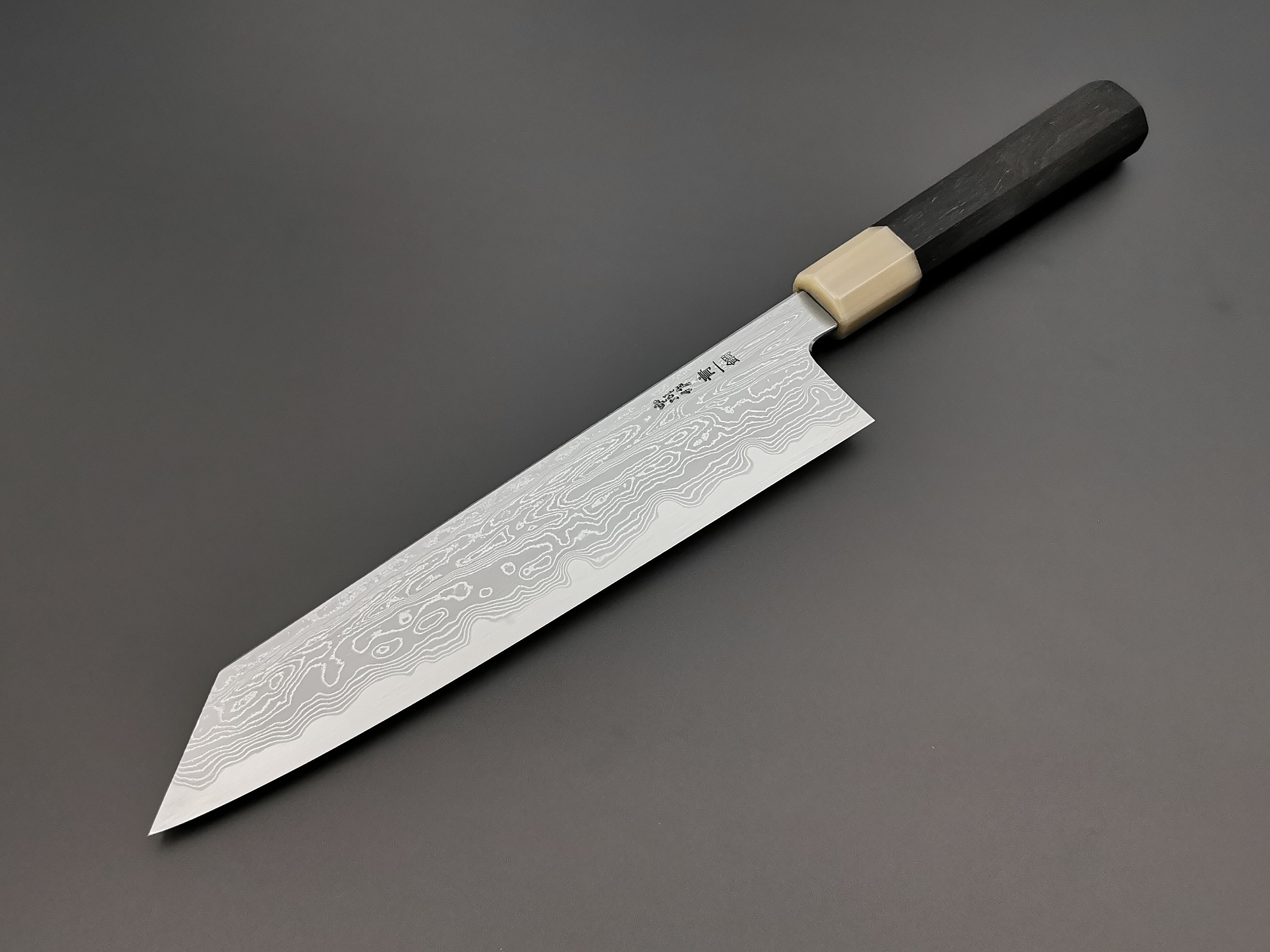 Satoshi Nakagawa X Myojin Naohito Blue #1 Damascus Kiritsuke Gyuto 240mm